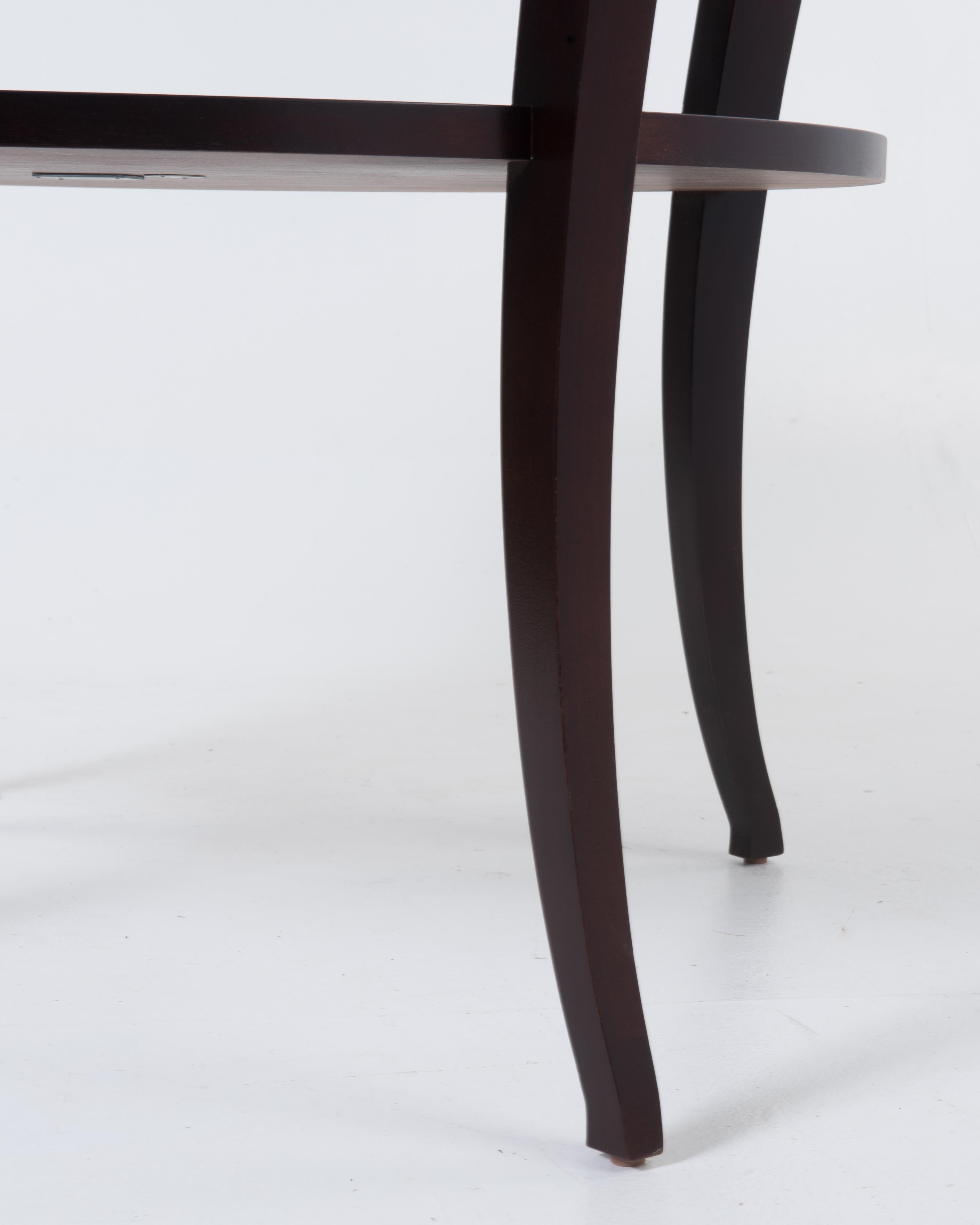 Late 20th Century Barbara Barry Mahogany Fluted Center Table