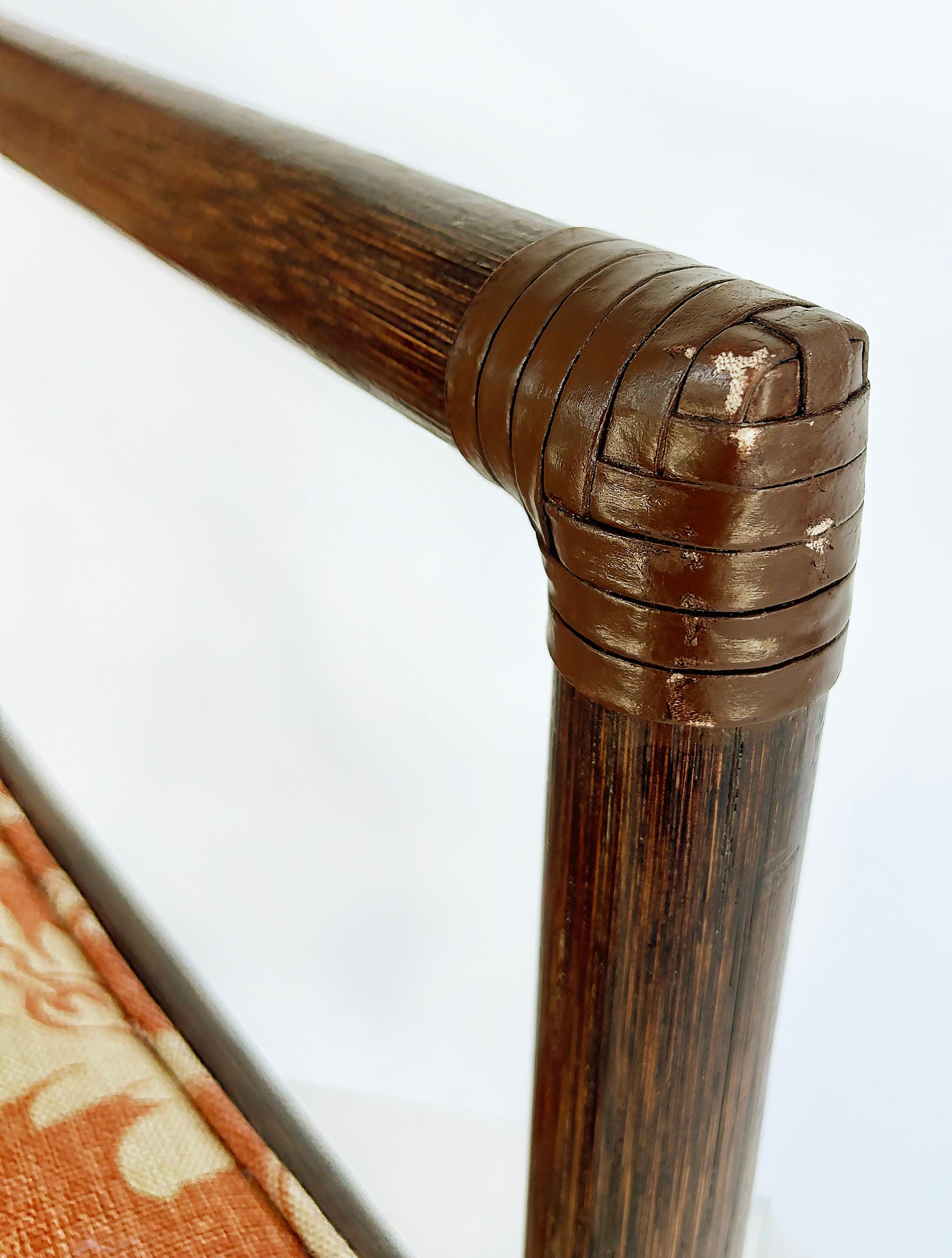 Barbara Barry McGuire Rattan Rawhide Esszimmer Stühle, neue Polsterung, Satz 8 im Angebot 9