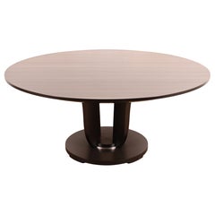 Barbara Barry Modern Art Deco Mahogany Dining Table, Newly Refinished