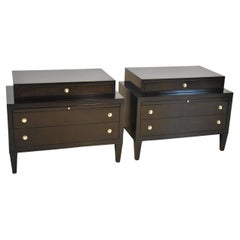 Barbara Barry Tuxedo Pair Nightstands For Henredon