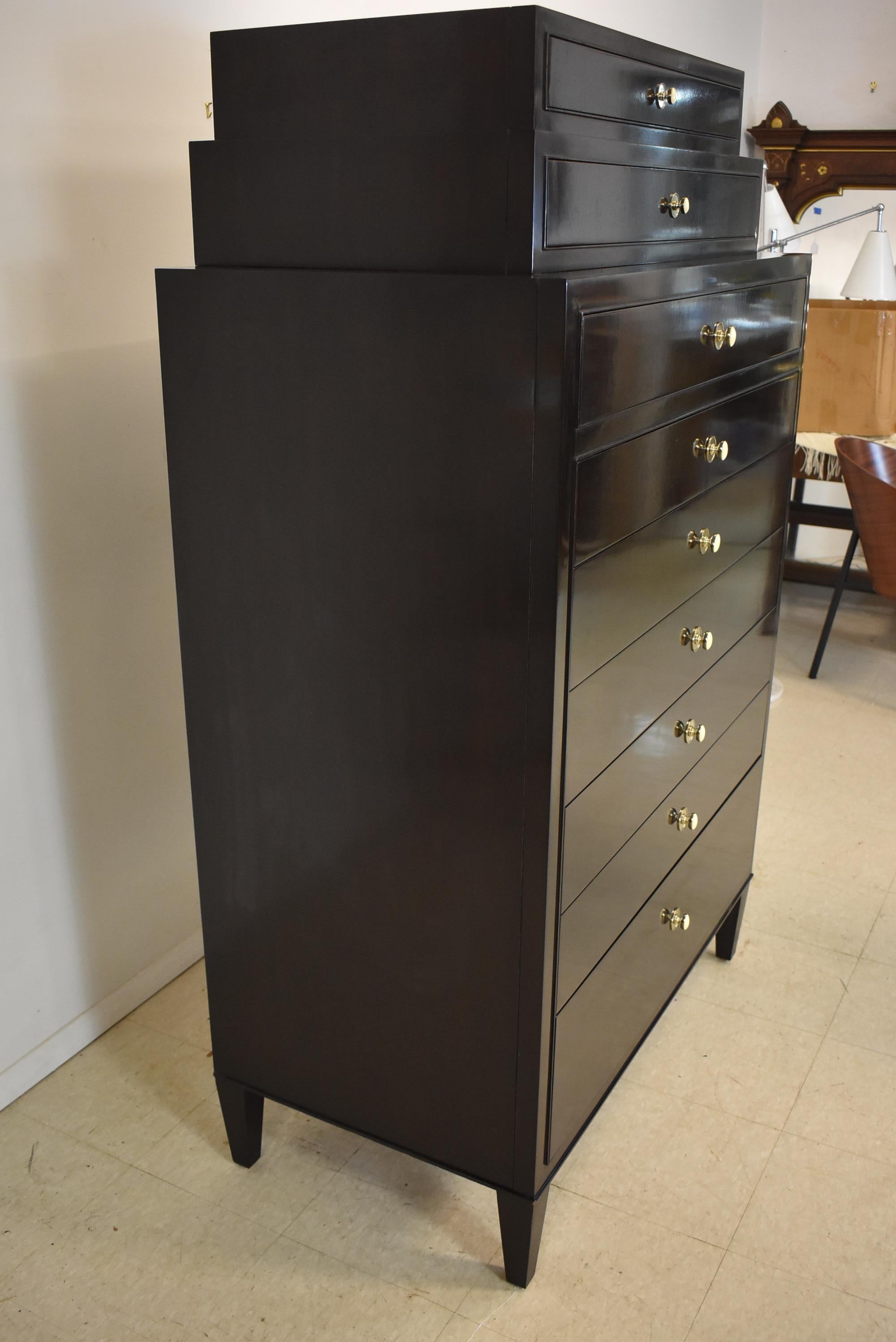 Modern Barbara Barry Tuxedo Tall Chest For Henredon