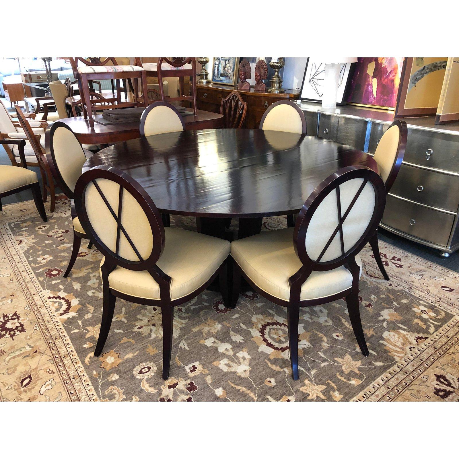 Barbara Barry S Gueridon Dining Table 8 Chairs By Baker Furniture Barbara Barry S Gueridon Dining Table 8 Chairs By Baker Furniture For At 1stdibs