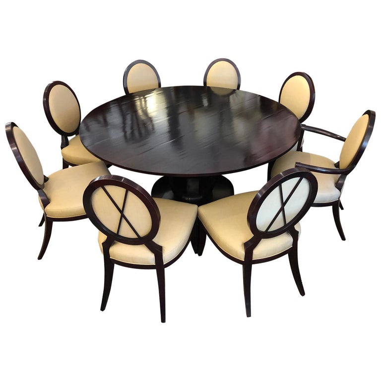 Barbara Barry's Gueridon Dining Table +8 Chairs by Baker Furniture For