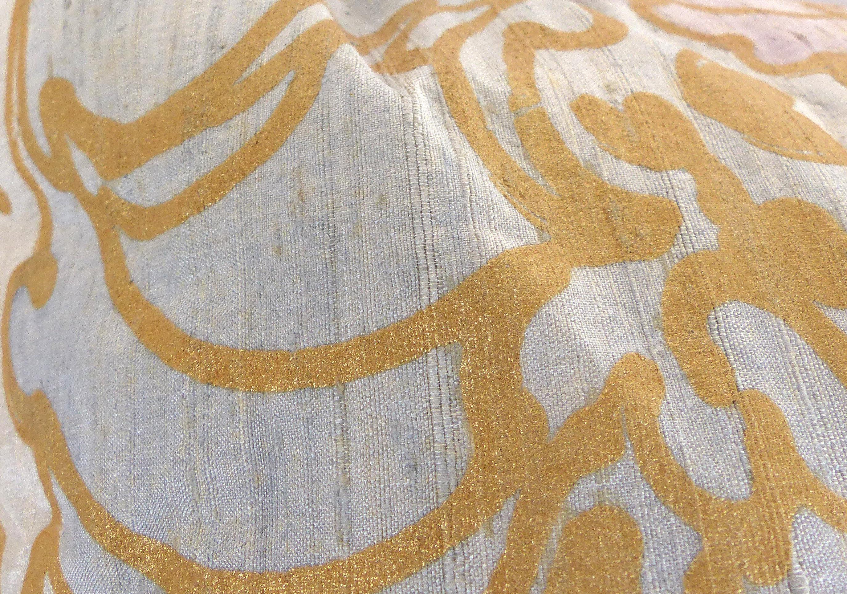 20th Century Barbara Beckmann Hand-Printed Silk Pillows, Pairs Available