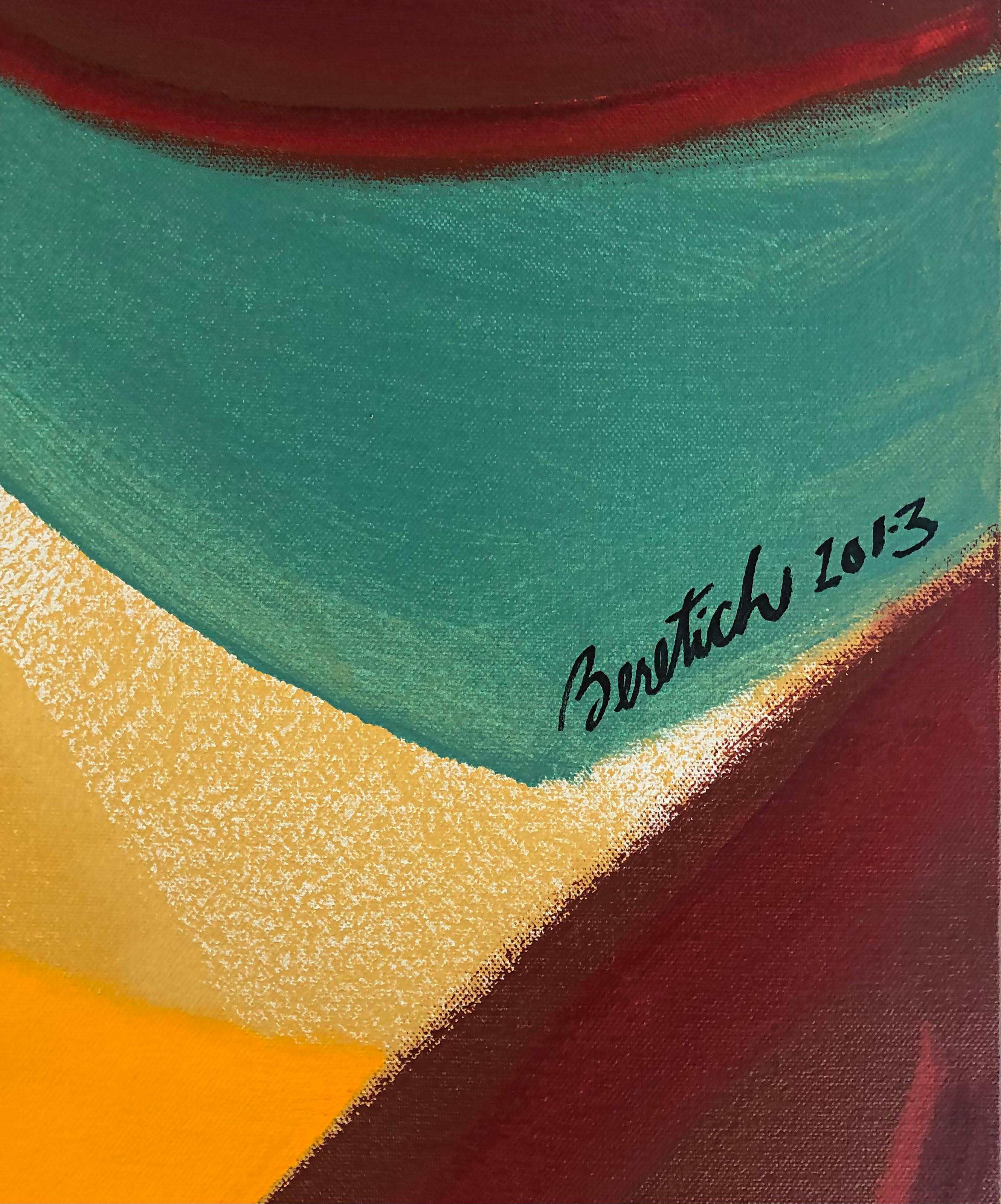 Américain Peinture à l'huile abstraite « Galaxy » de Barbara Beretich, signée en 2013 en vente