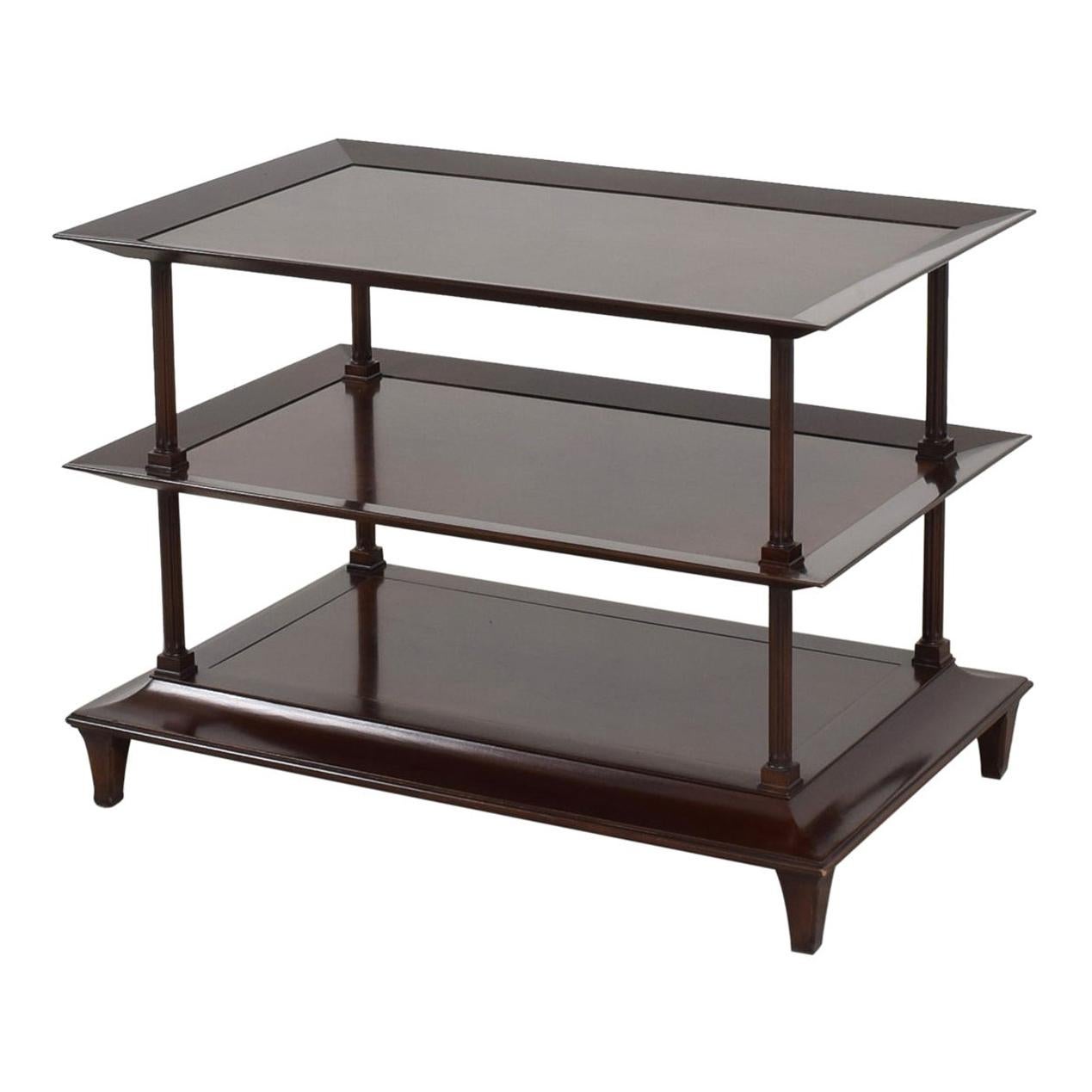 Barbara Berry for Baker Furniture Company, Three-Tiered Mahogany Side End Table