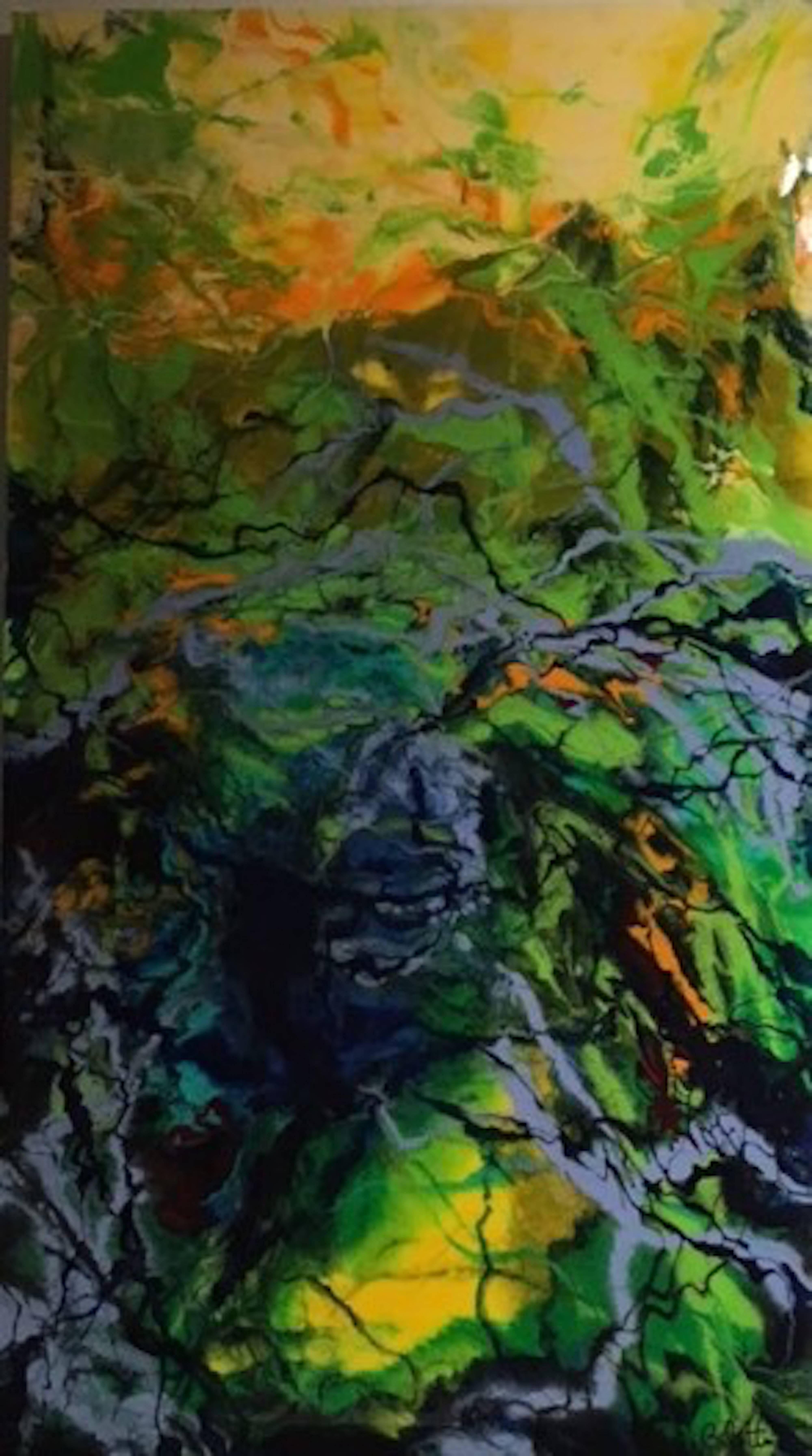 Barbara Bilotta Abstract Painting - Depths of the Ocean