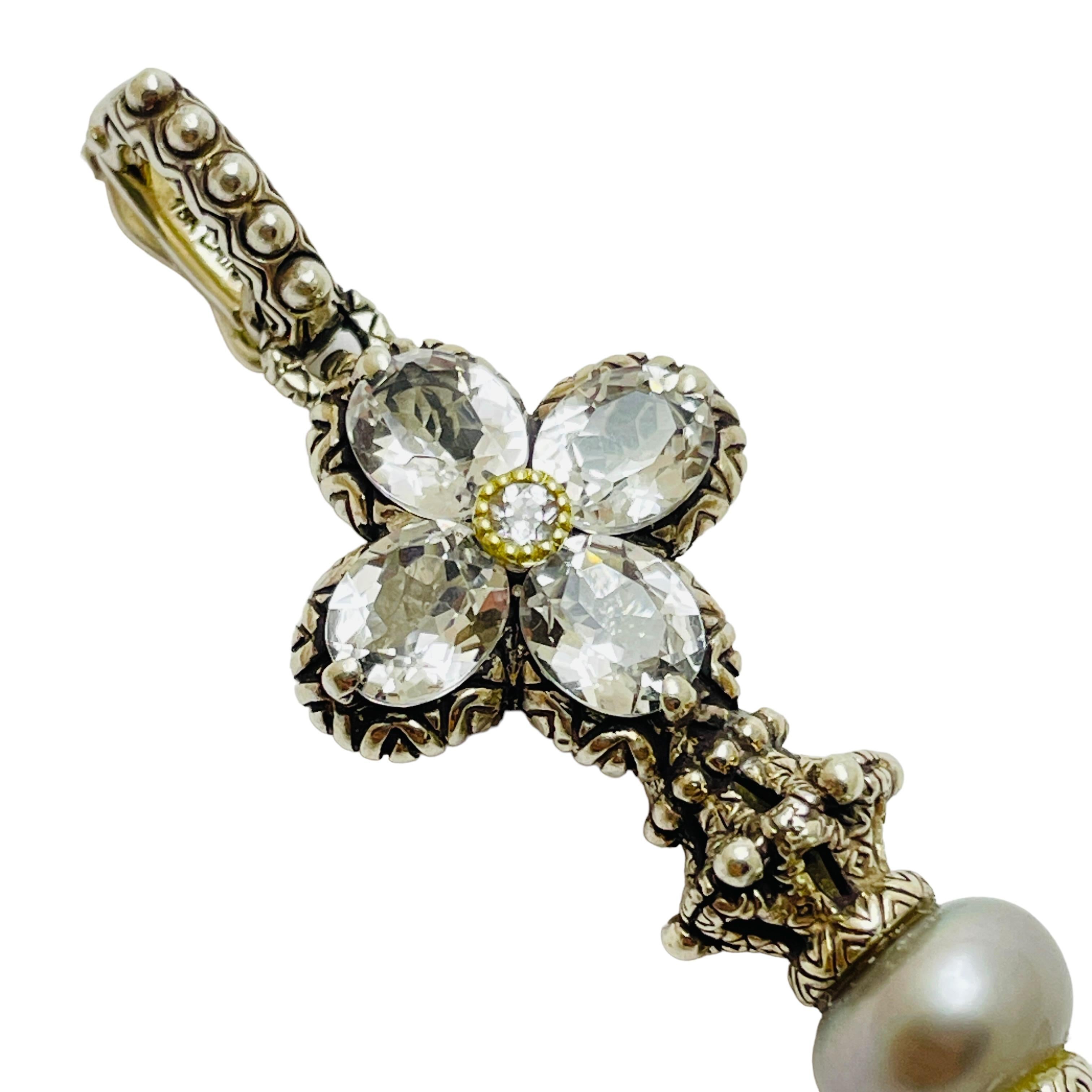 BARBARA BIXBY Pendentif créateur en argent sterling 18 carats avec clé Bon état - En vente à Palos Hills, IL