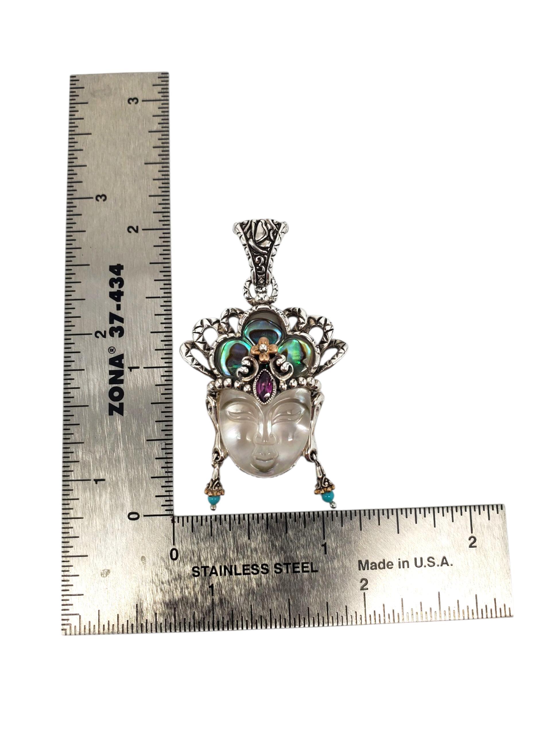 Barbara Bixby 925 18K Goddess Enhancer Anhänger #23784 (Marquiseschliff) im Angebot