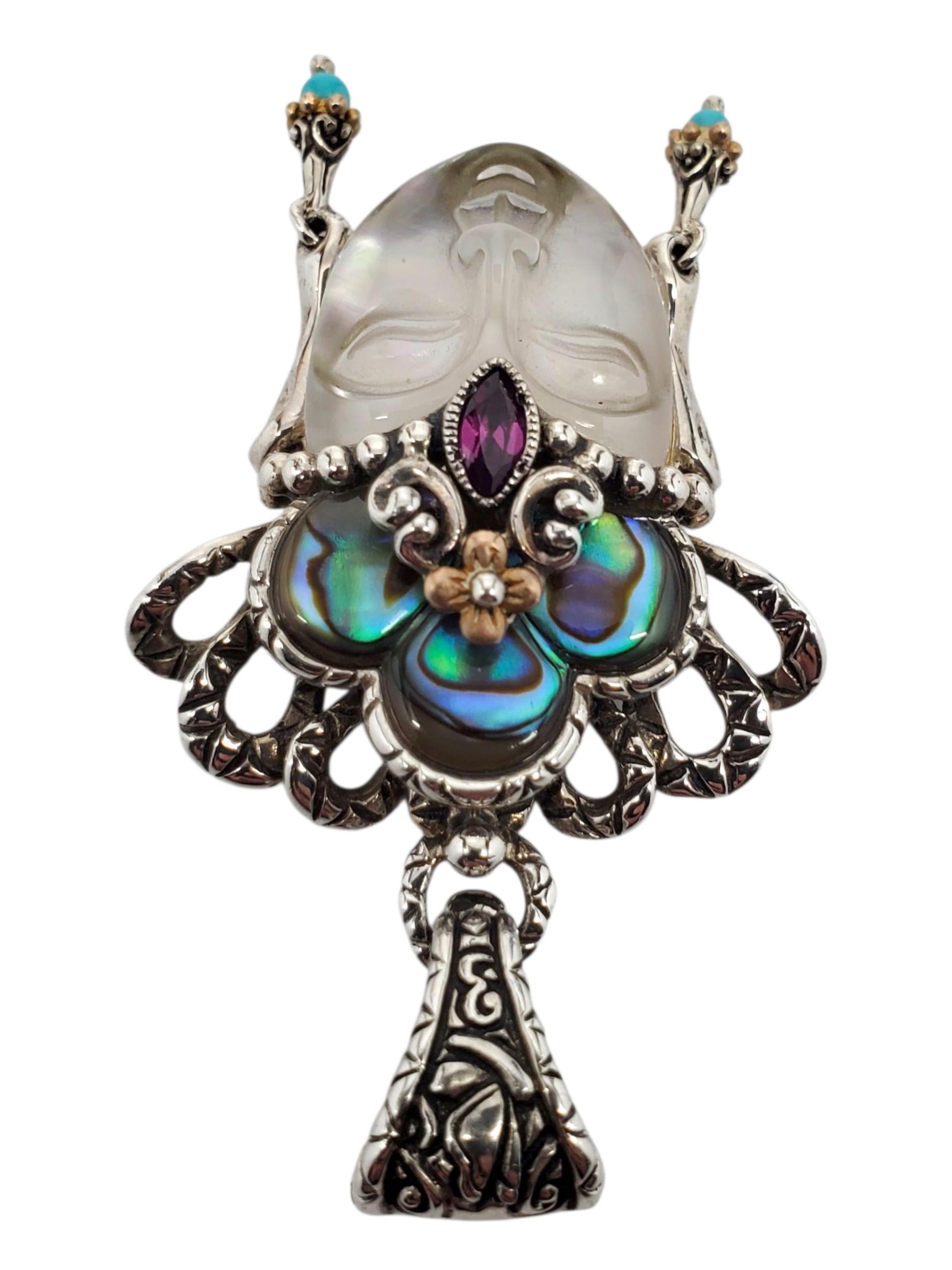 Barbara Bixby 925 18K Goddess Enhancer Anhänger #23784 im Zustand „Gut“ im Angebot in Washington Depot, CT