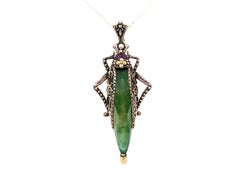 Barbara Bixby Heuschrecken-Anhänger aus Amethyst und Zitronenquarz, 925er Sterlingsilber