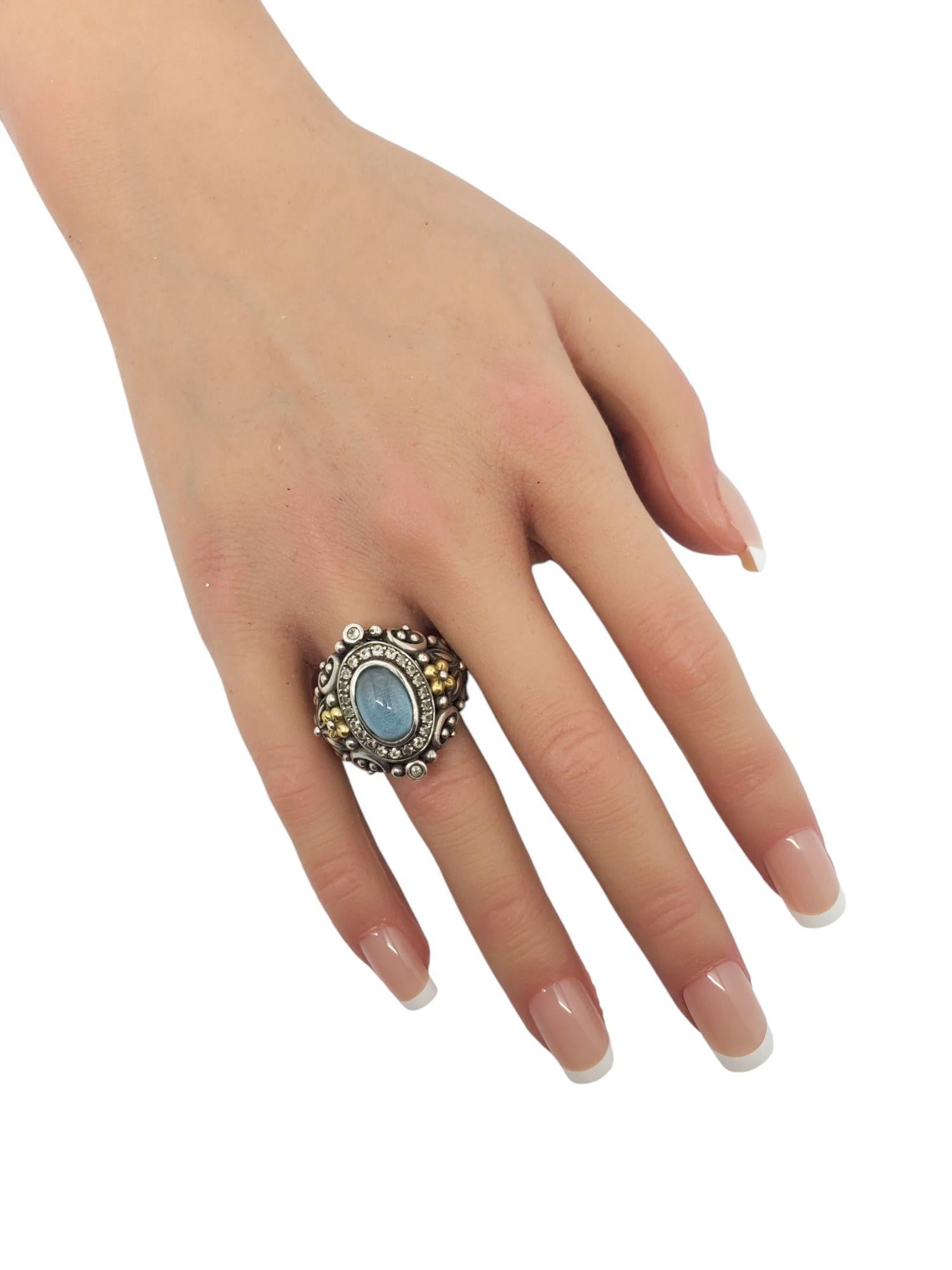 Anello Barbara Bixby Shangri La in argento sterling e oro giallo 18 carati con topazio #21442 in vendita 2