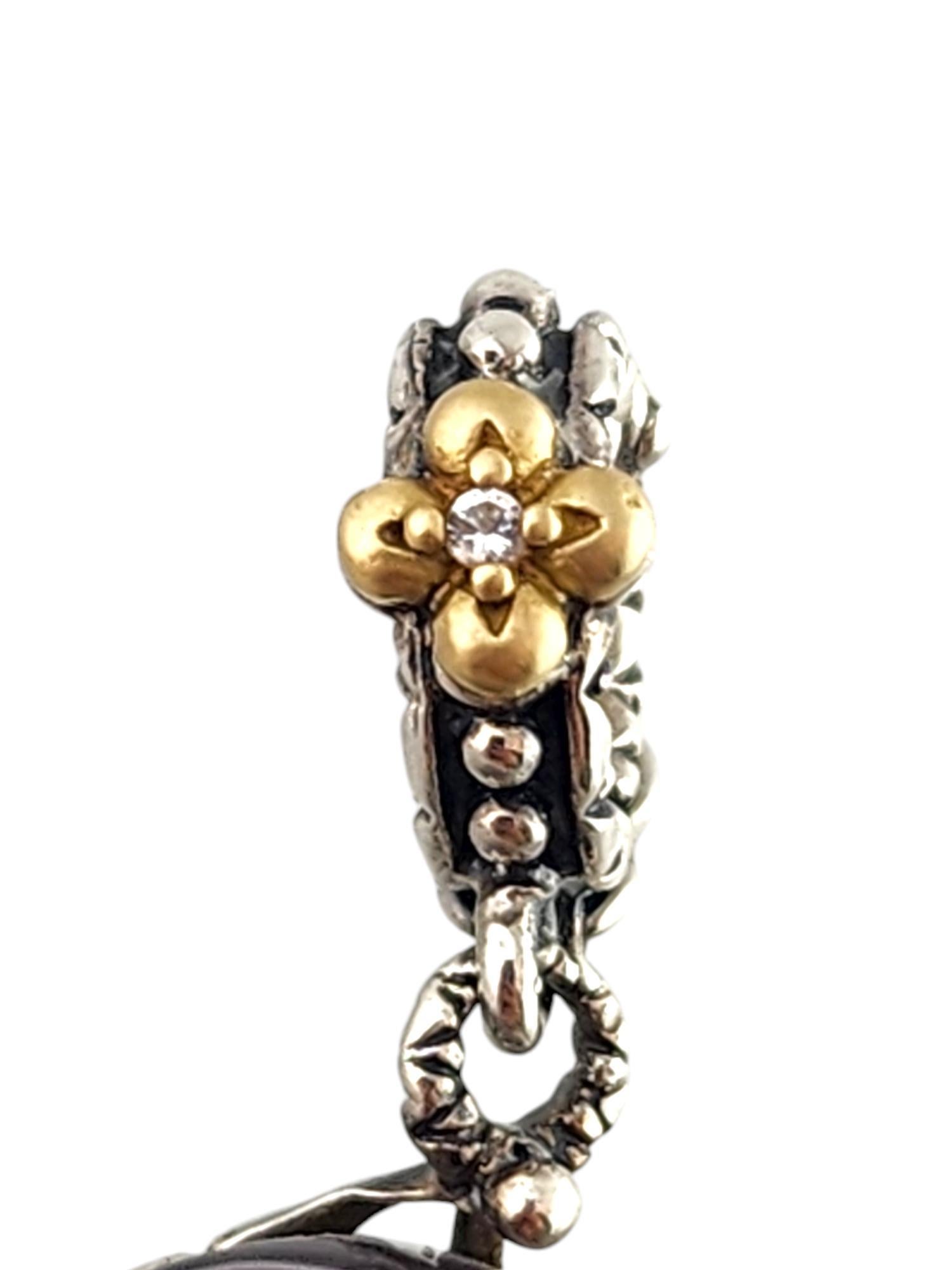 Barbara Bixby Sterling & 18K Yellow Gold Planet Stars Enhancer Pendant #18681 In Good Condition In Washington Depot, CT