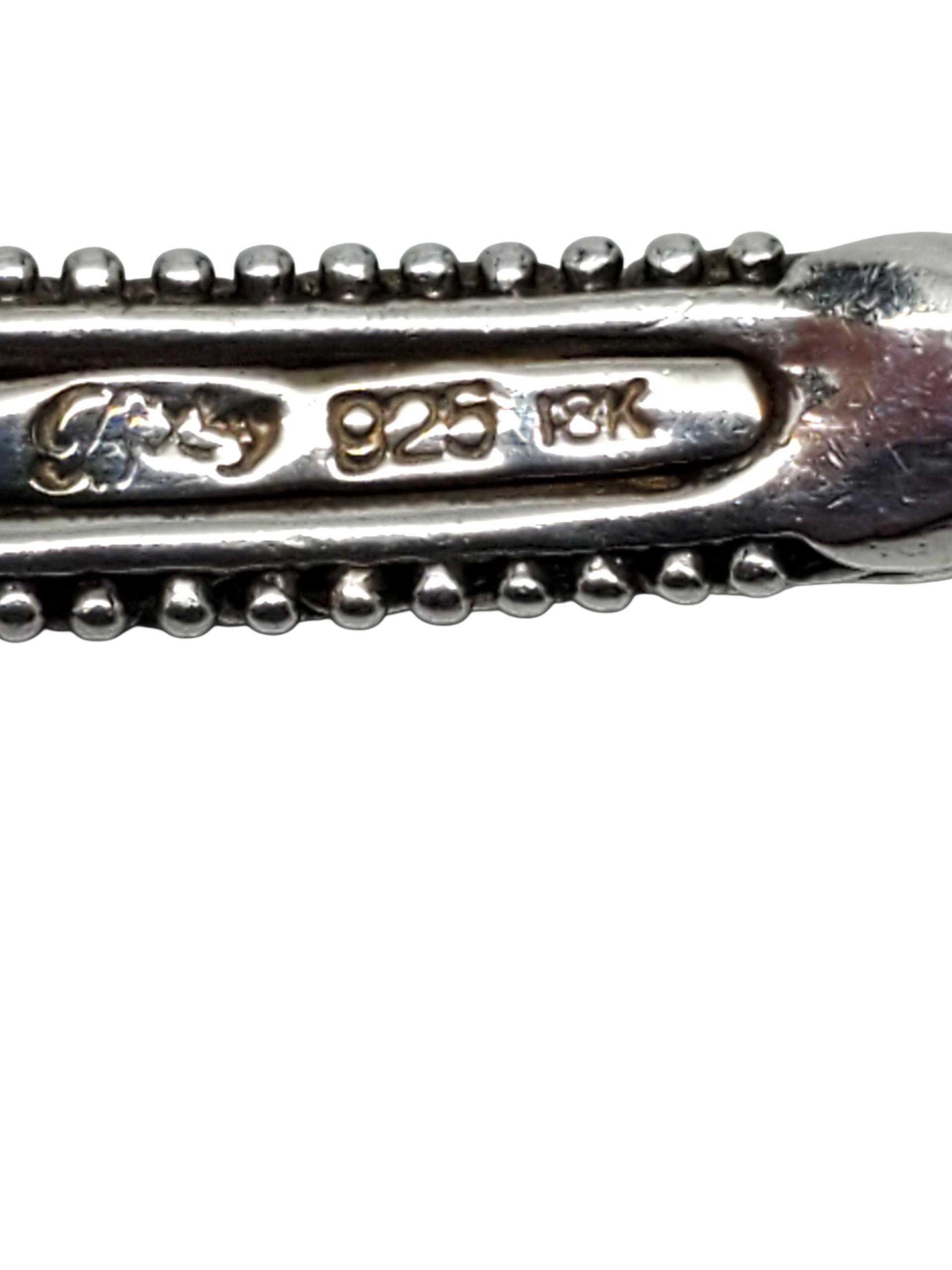 Barbara Bixby Bracciale a cerniera floreale in argento sterling 18k #23770 in vendita 1