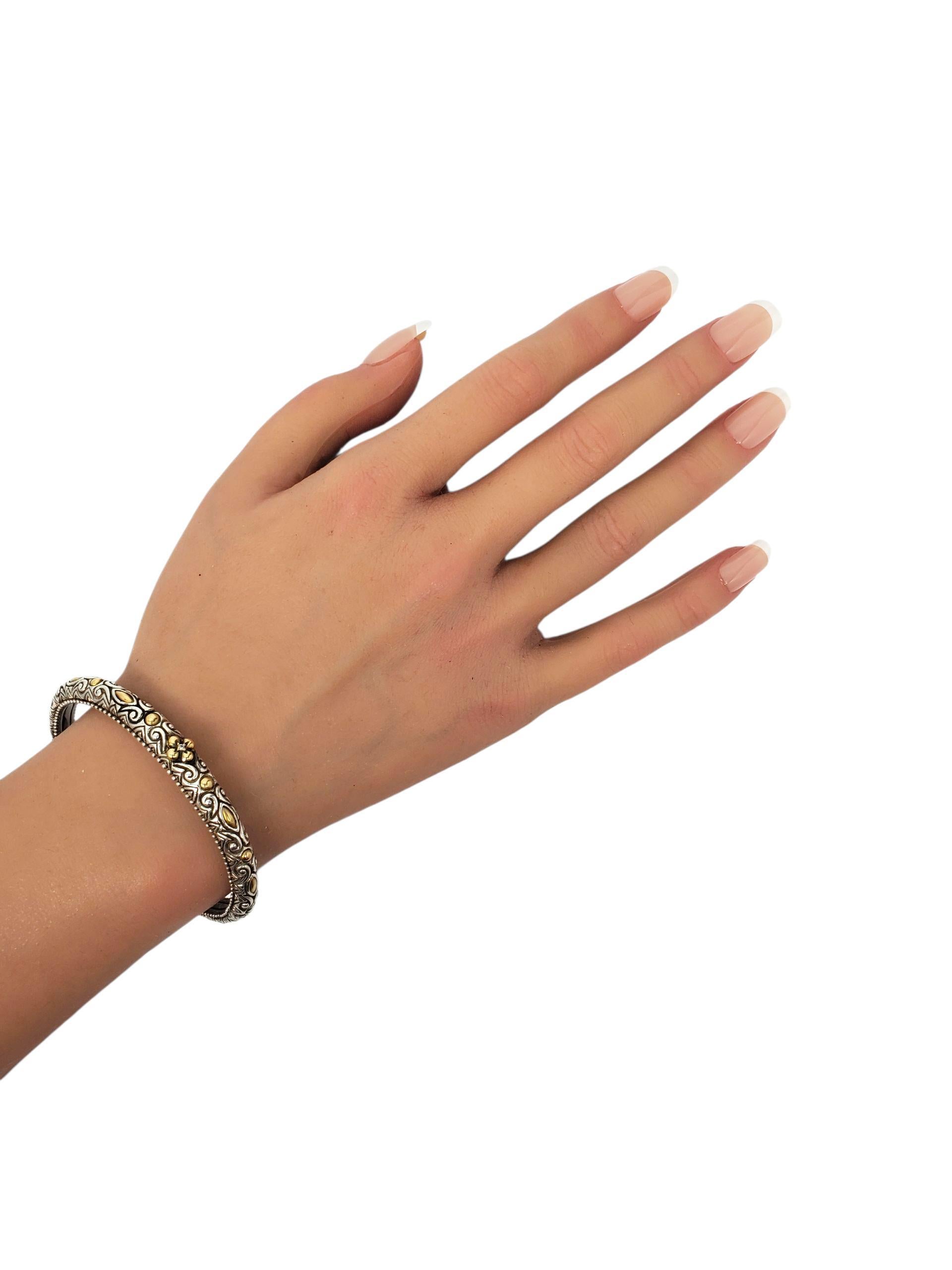 Barbara Bixby Bracciale a cerniera floreale in argento sterling 18k #23770 in vendita 2