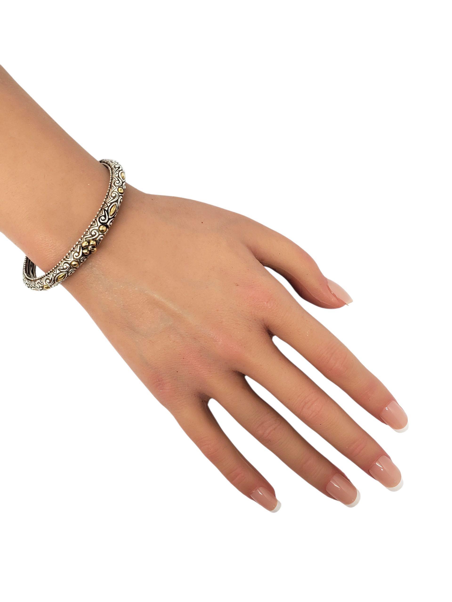 Barbara Bixby Bracciale a cerniera floreale in argento sterling 18k #23770 in vendita 3