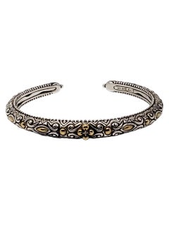 Barbara Bixby Bracciale a cerniera floreale in argento sterling 18k #23770