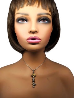 Barbara Bixby Sterling Silver 18K Flower Key Enhancer Pendant #23783