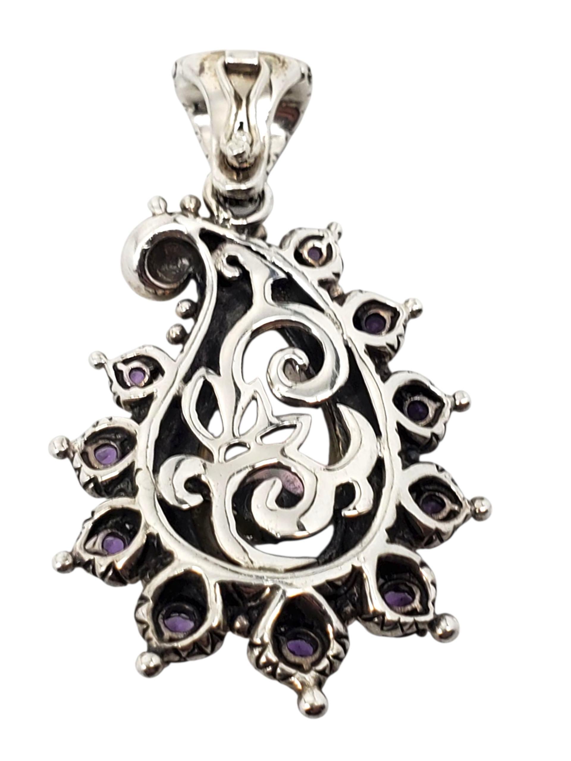 Taglio rotondo Ciondolo a goccia in argento sterling e oro 18 carati con topazio blu di Barbara Bixby #23782 in vendita