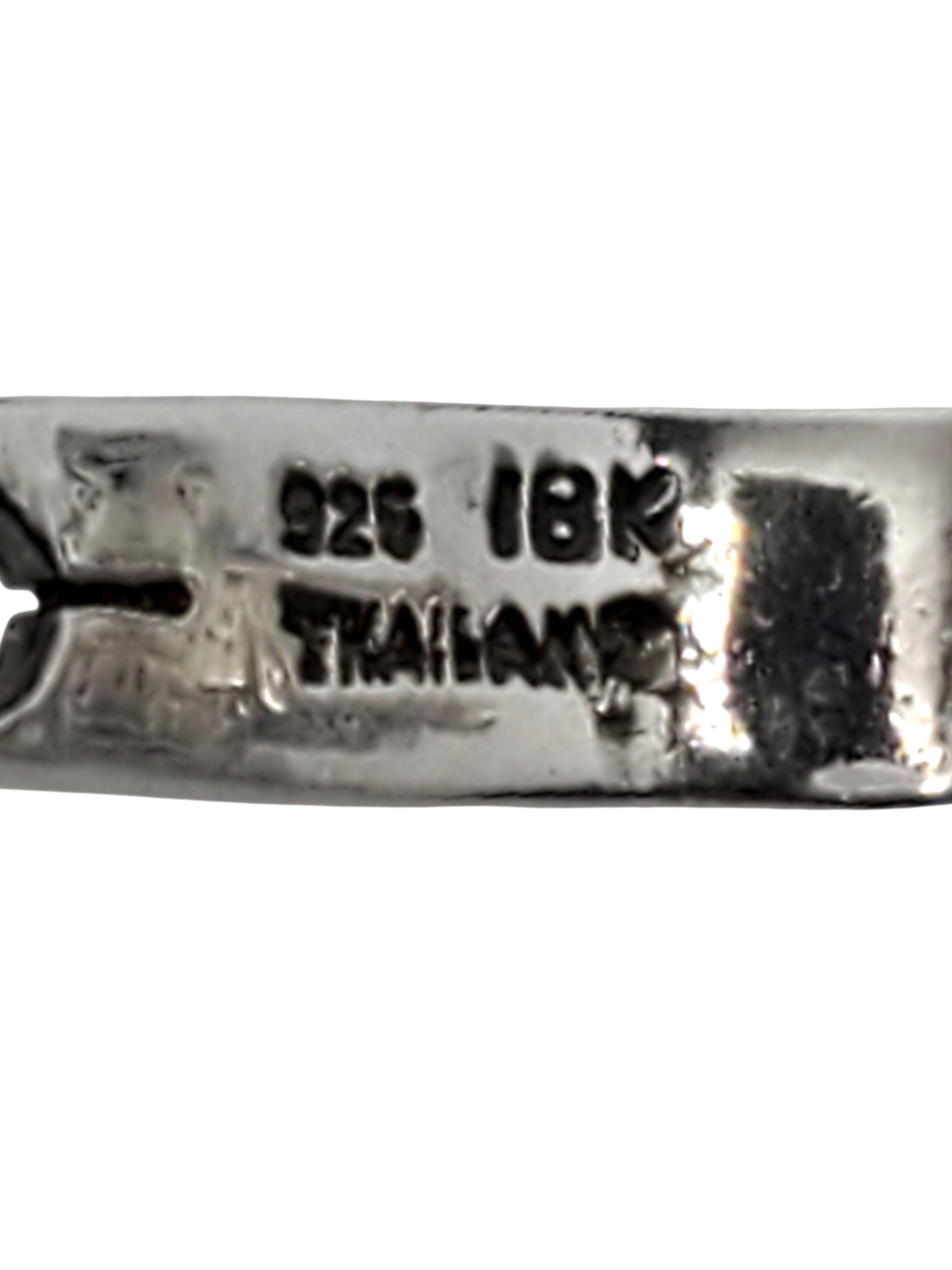 Ciondolo con croce di topazio bianco in argento sterling 18 carati di Barbara Bixby #23785 In condizioni buone in vendita a Washington Depot, CT