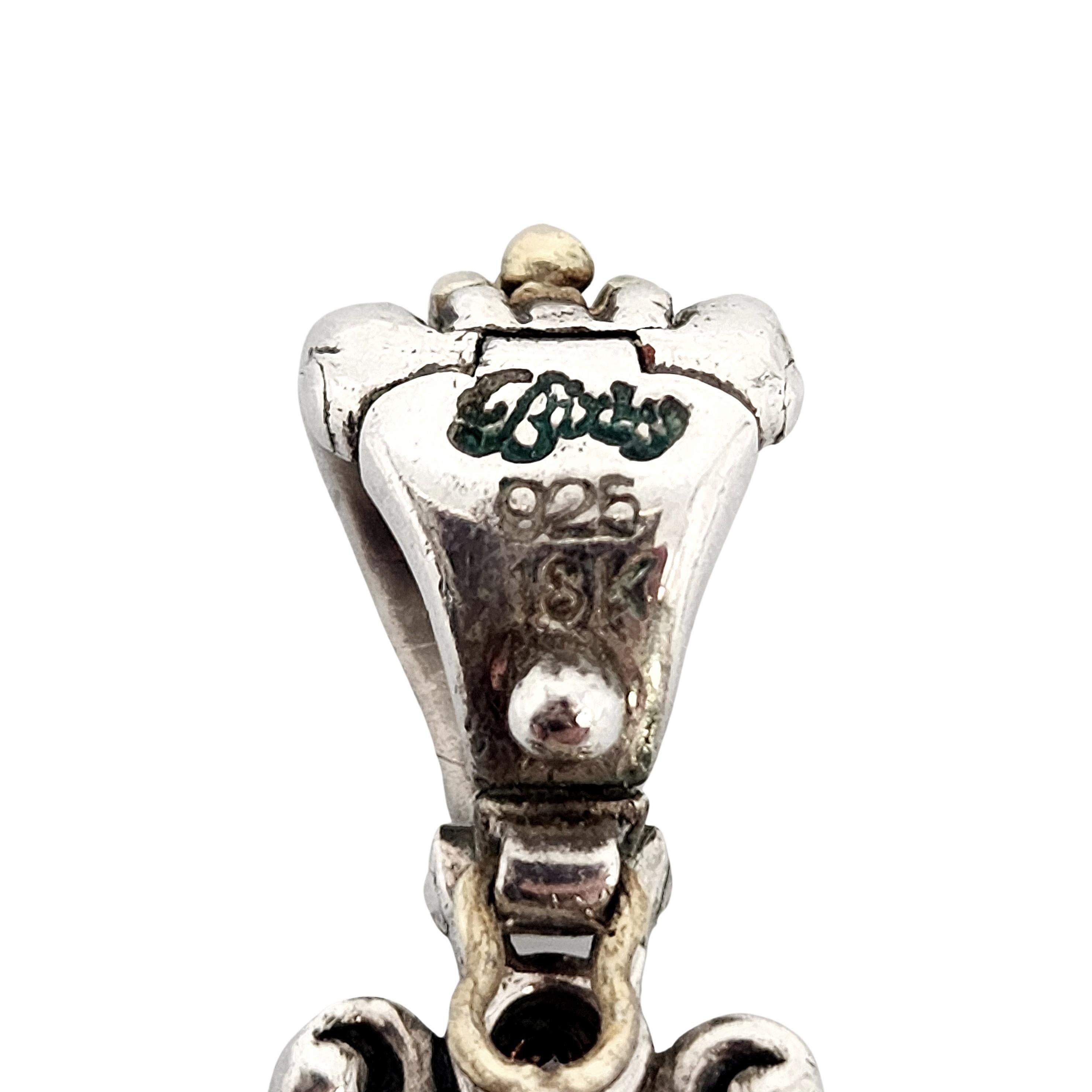 Donna Ciondolo con chiave di Barbara Bixby in argento sterling e oro giallo 18 carati con diamante in vendita