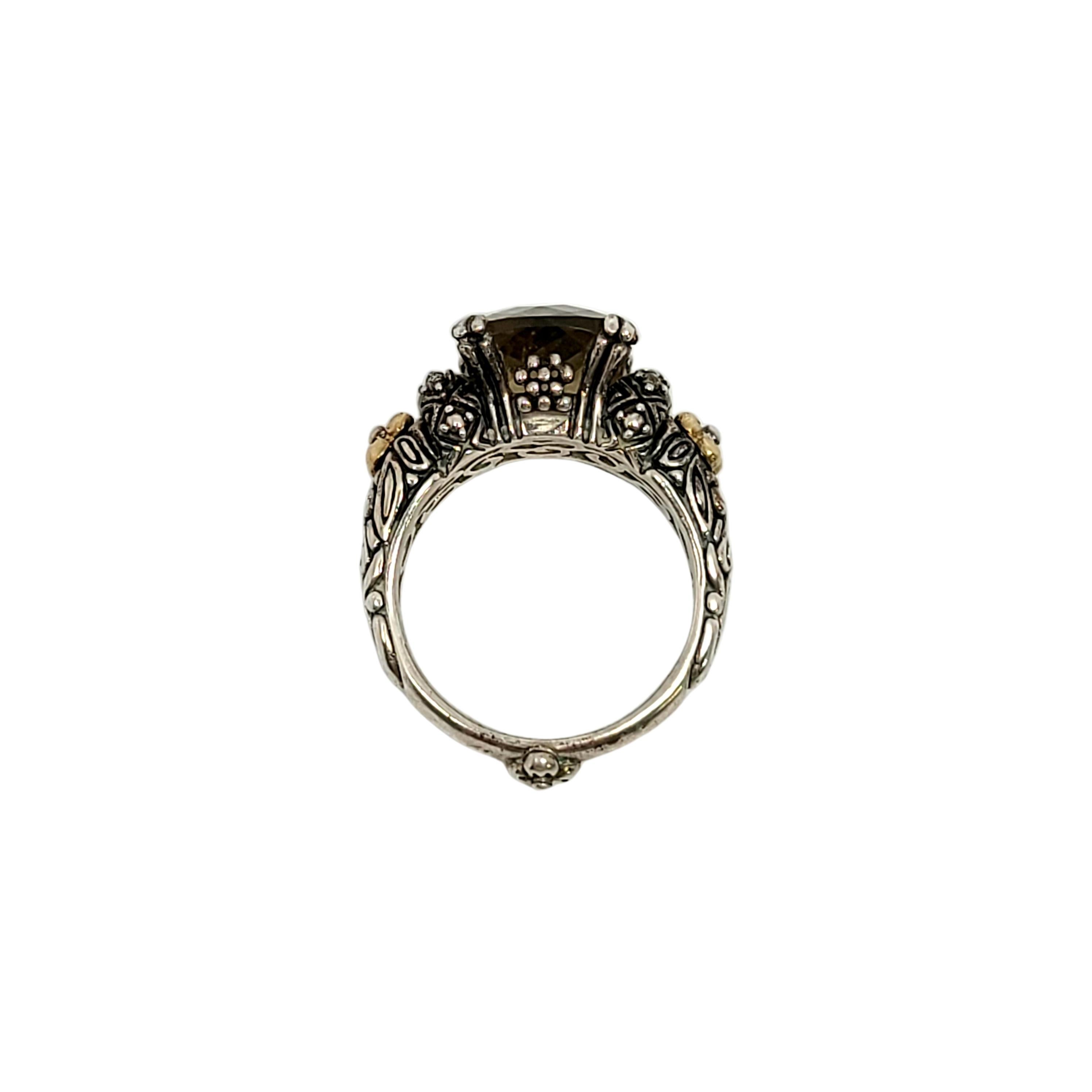 Barbara Bixby Sterlingsilber 18K Gelbgold Olivquarz-Ring 3