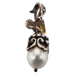 Barbara Bixby Sterling Silver Pearl Teardrop Pendant #21475