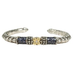 Barbara Bixby Bracelet en or jaune et argent sterling avec iolite en acier inoxydable