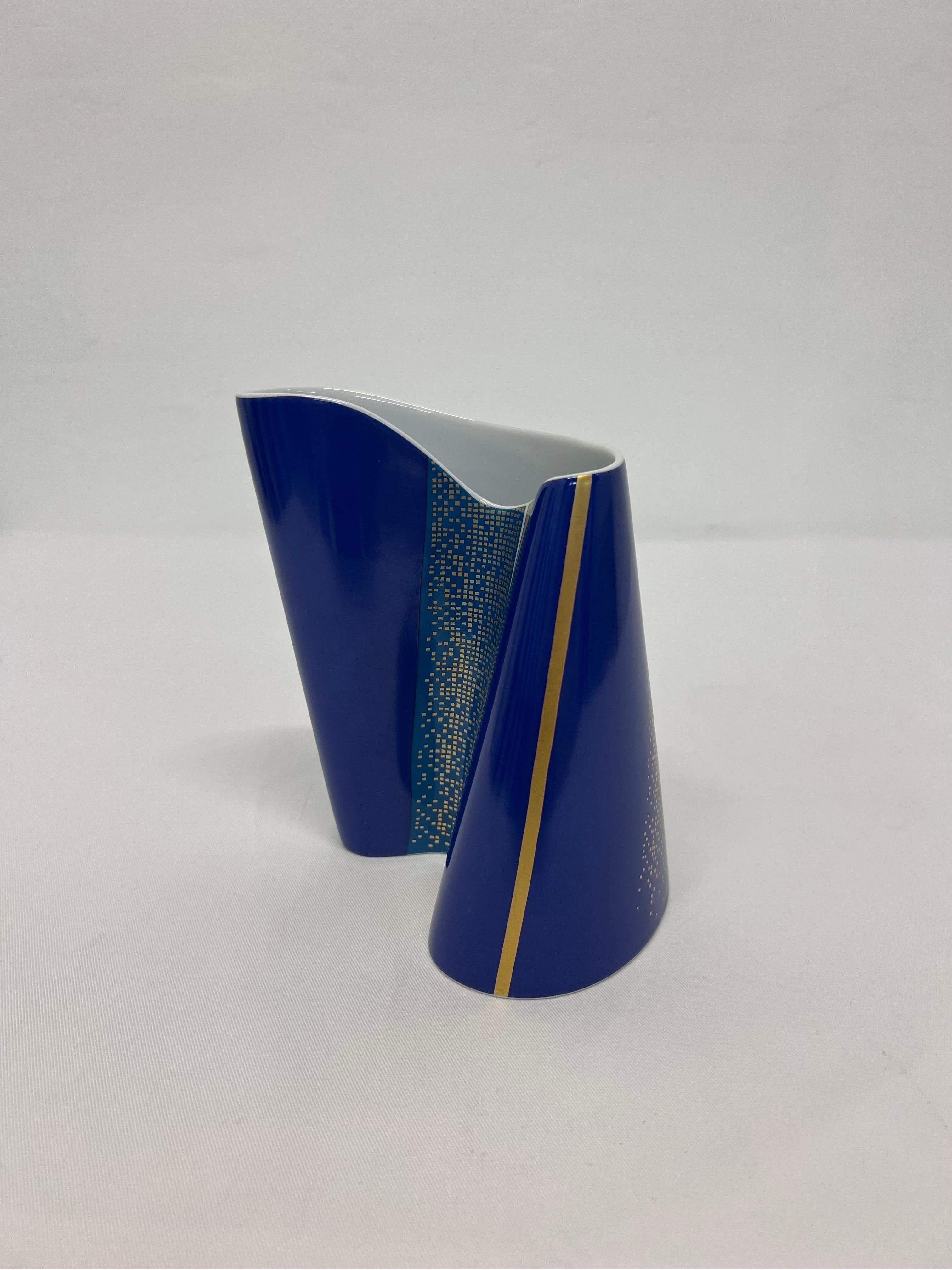 Post-Modern Barbara Brenner Porcelain Vase for Rosenthal For Sale