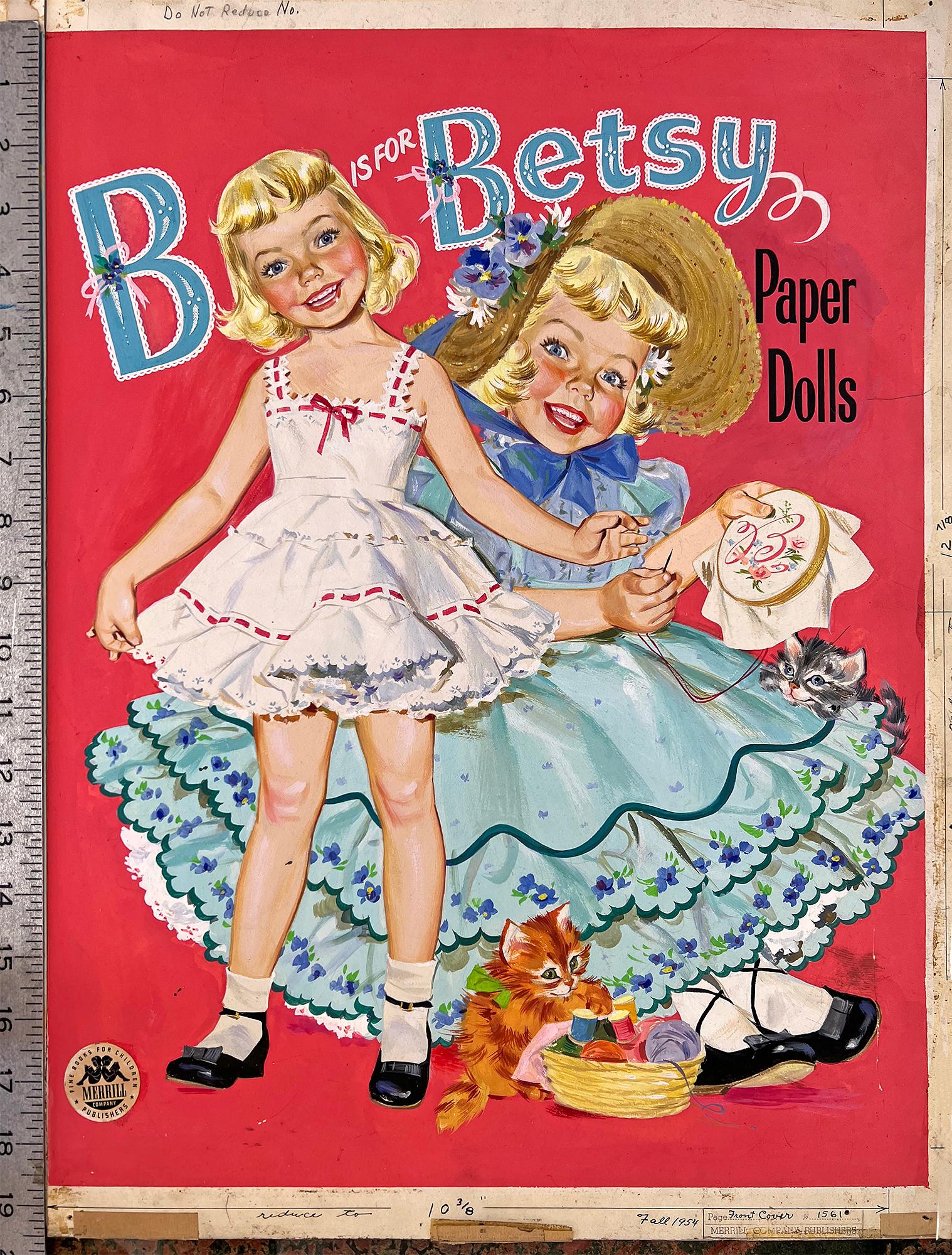 Children's Book Cover - Mid-Century Blond  Girl - Female Illustrator For Sale 3