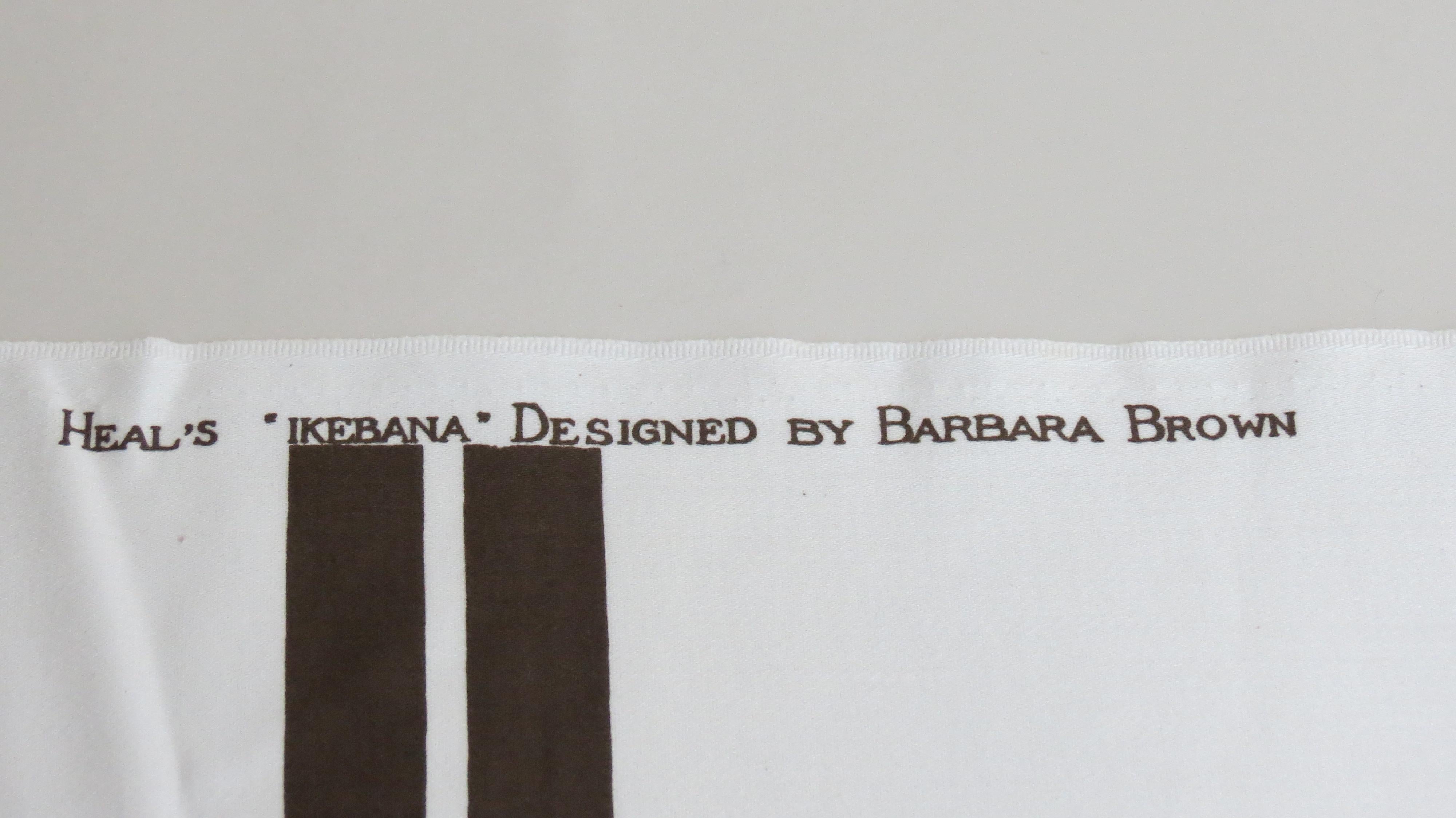 English Barbara Brown Ikebana Fabric for Heals by Hull Traders 1970s Fabric New Unused
