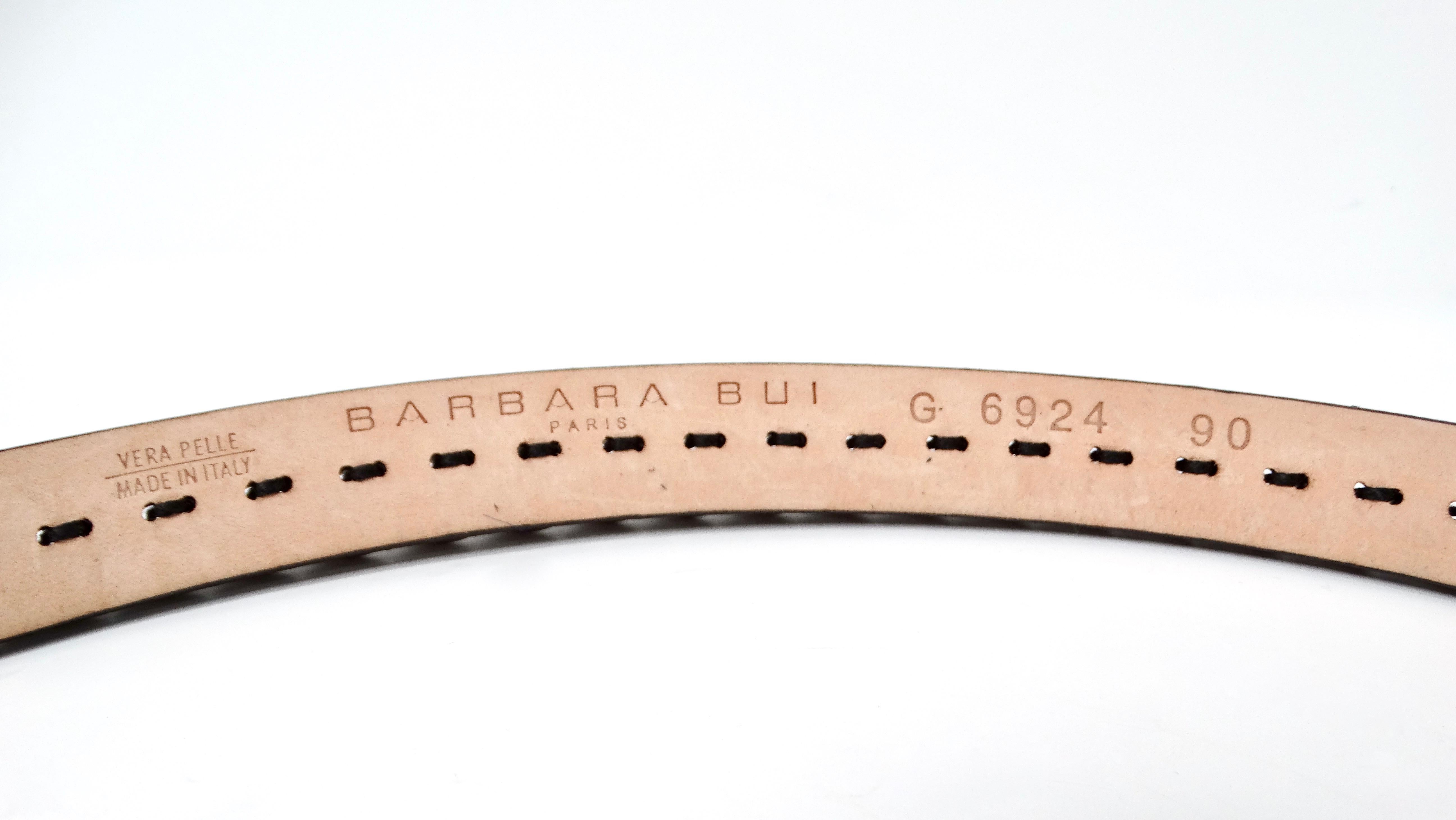 Barbara Bui Black Buckle & Leather Belt With Silver-Tone Chain Detailing For Sale 2