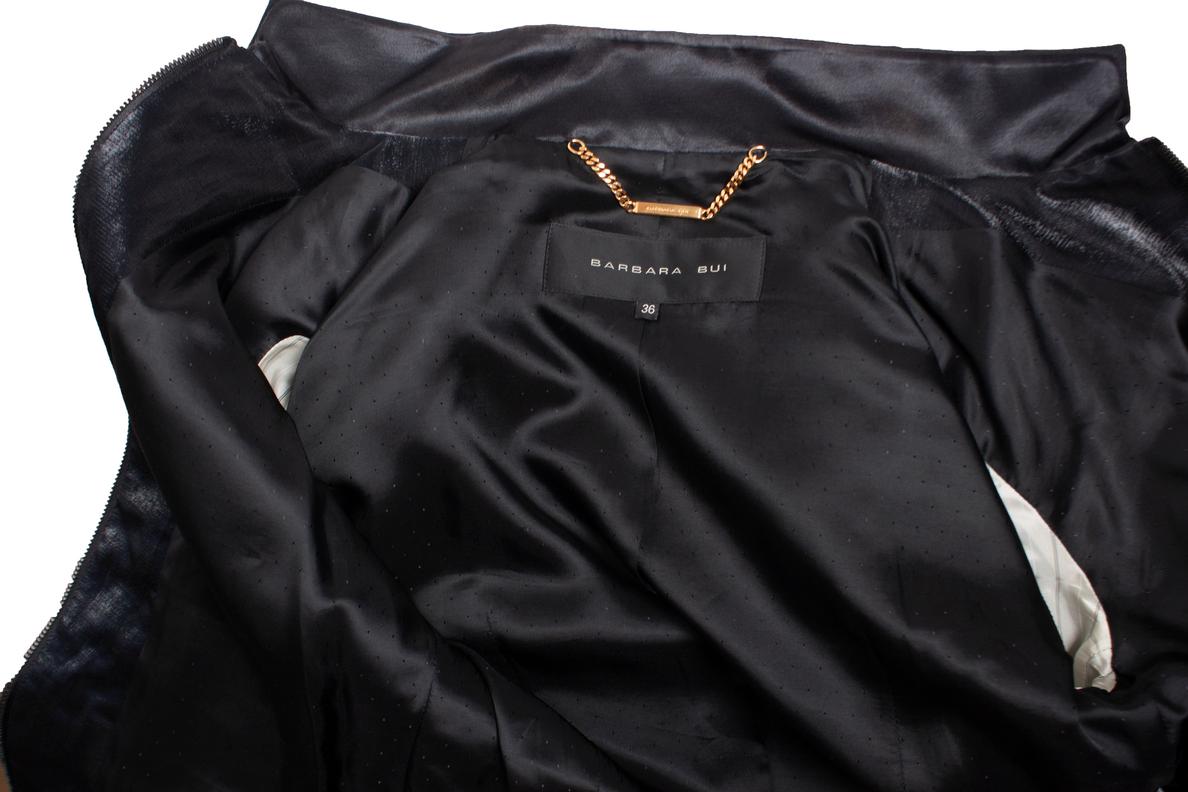 Women's Barbara Bui, Black Shiny military jacket For Sale