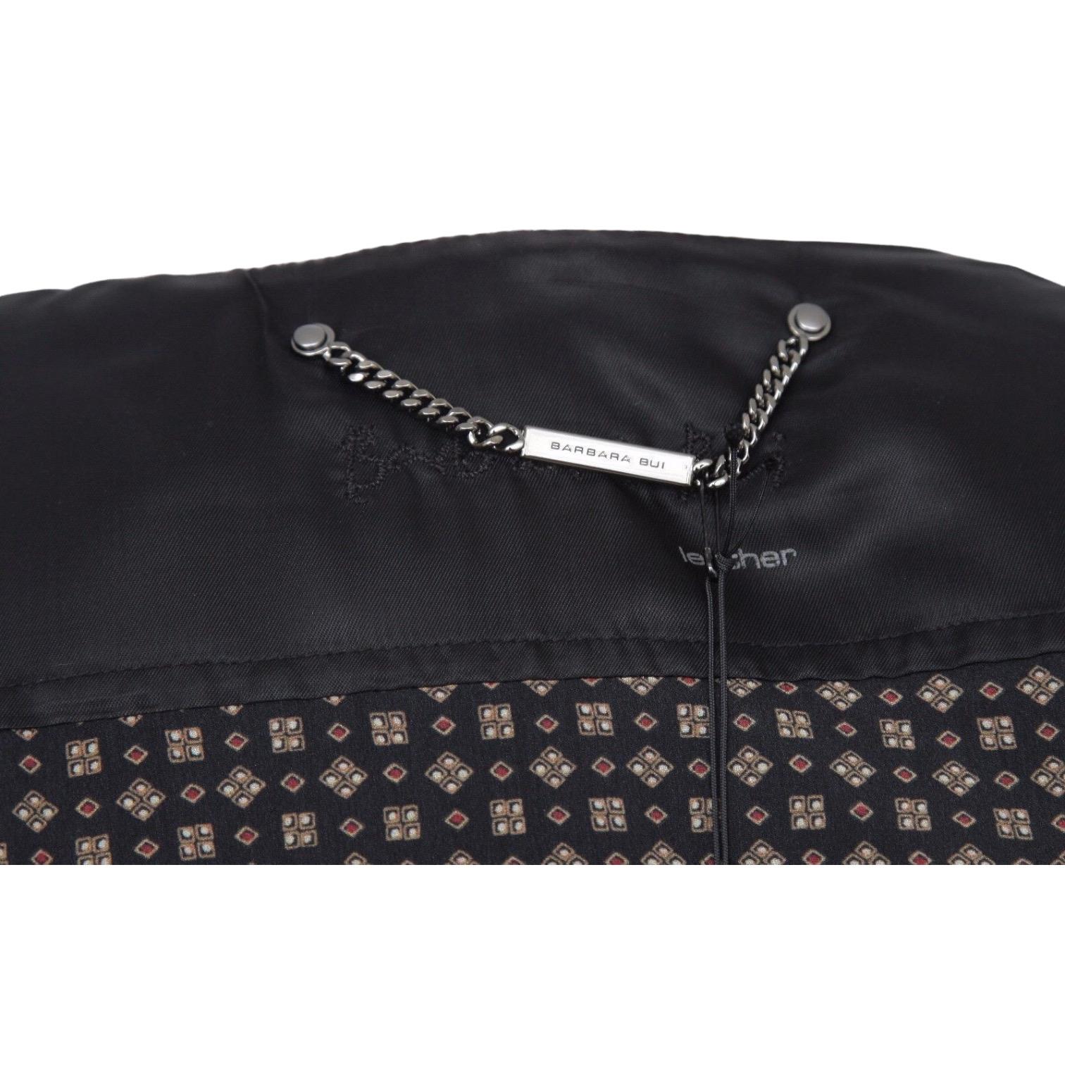 BARBARA BUI Jacket Leather Moto Coat Powder Pink Long Sleeve Zipper Sz 42 $2350 5