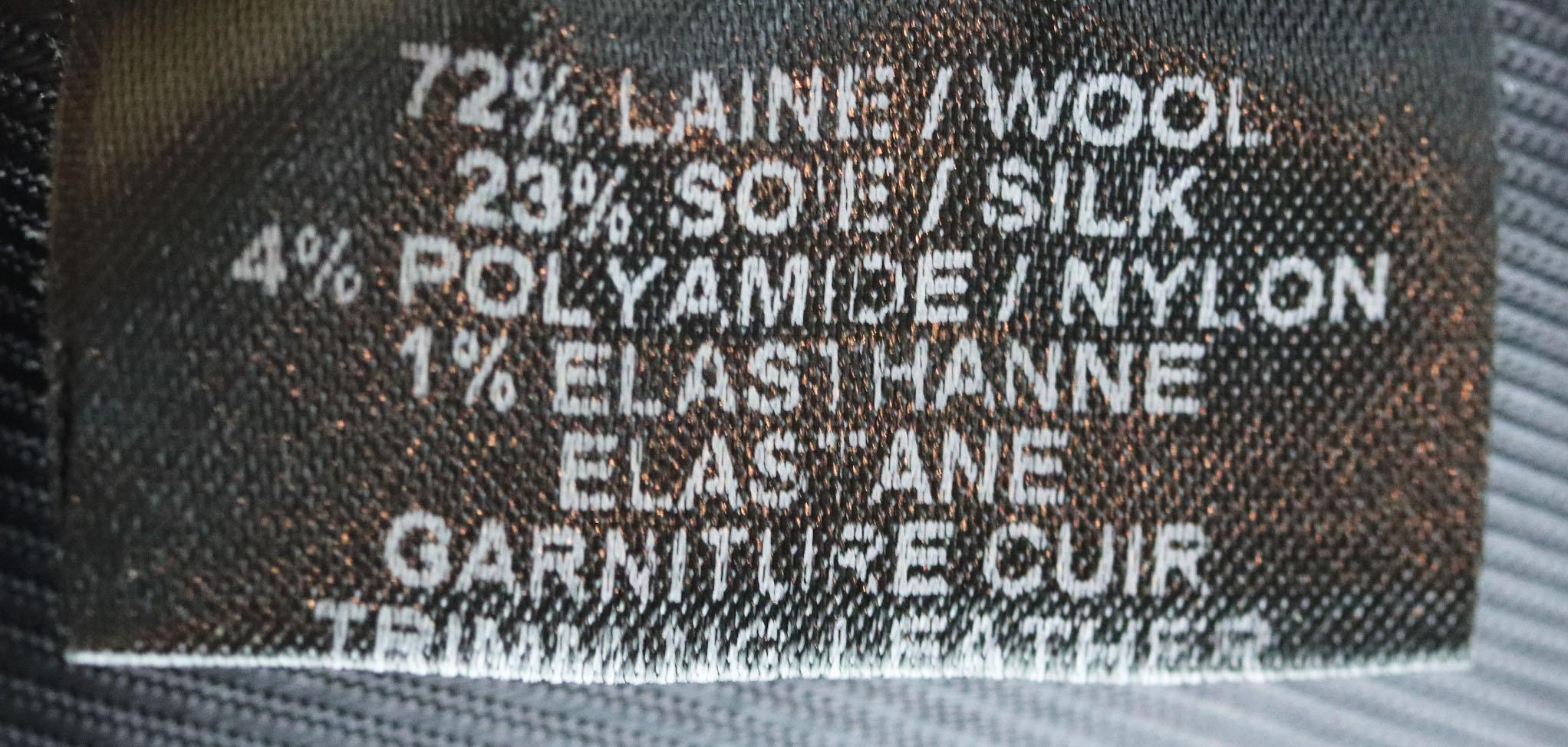 Barbara Bui Leather Trimmed Herringbone Wool Blend Blazer FR 40 UK 12 1