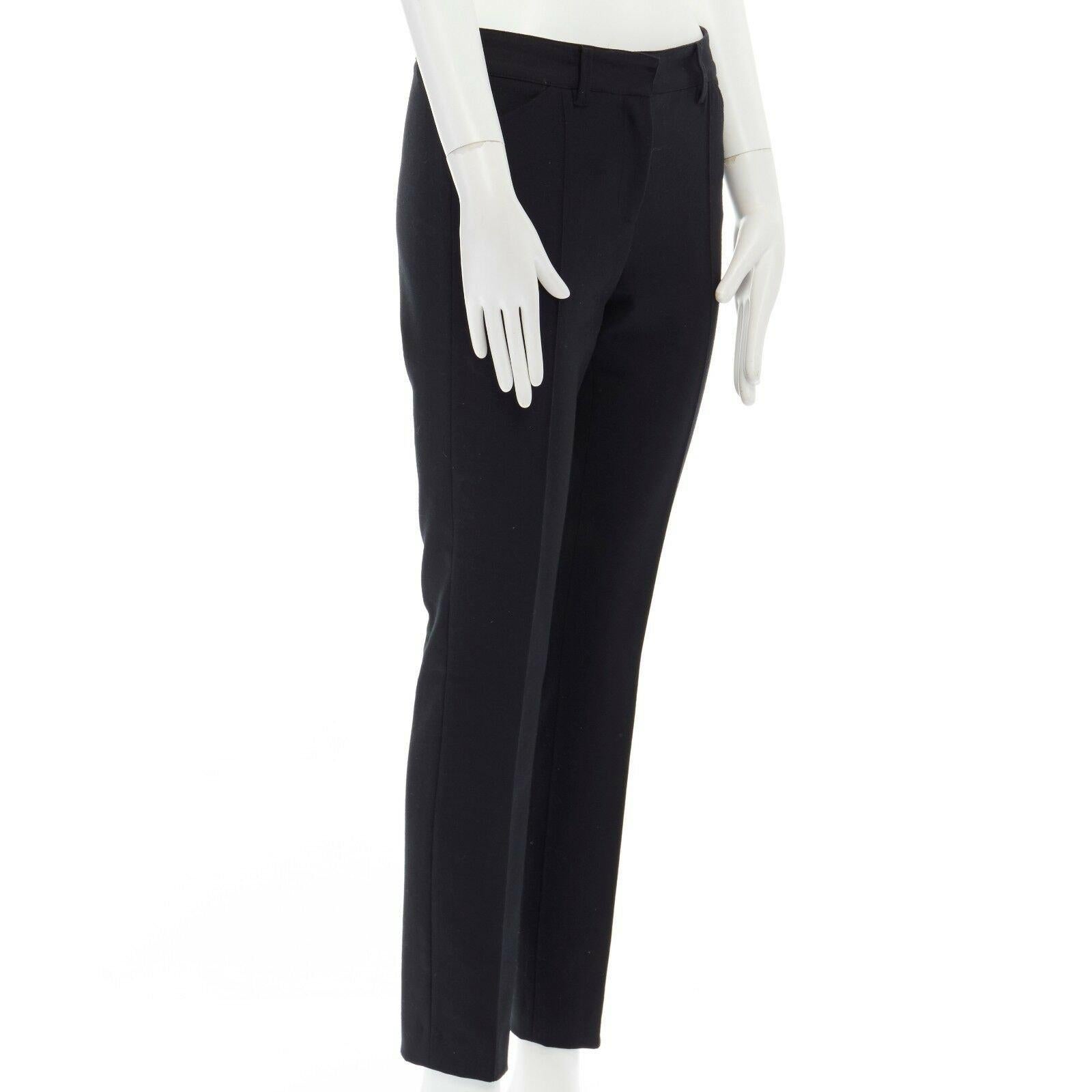 BARBARA BUI polyester blend black pleat front dual pocket skinny pants FR38 XS In Excellent Condition In Hong Kong, NT