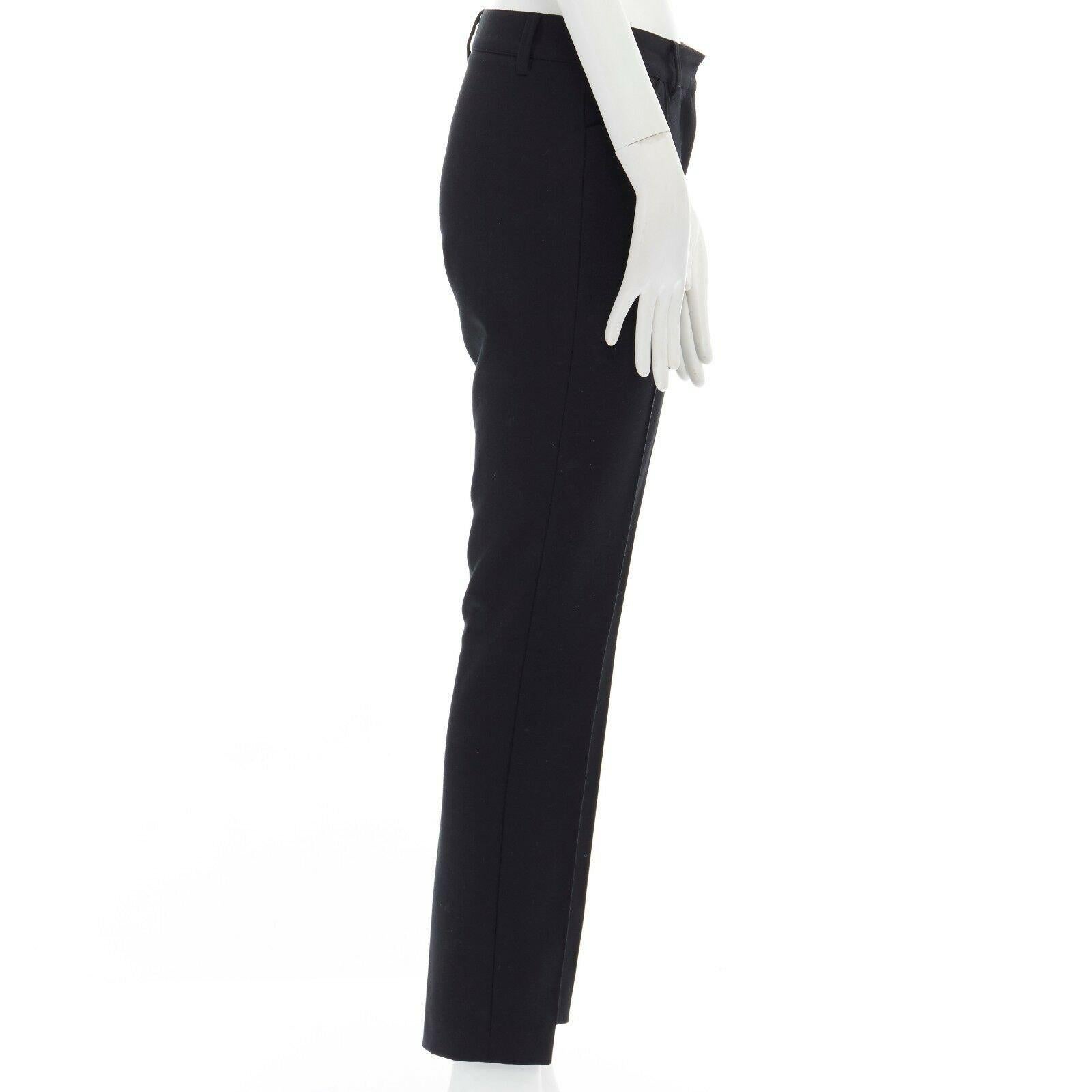 Women's BARBARA BUI polyester blend black pleat front dual pocket skinny pants FR38 XS