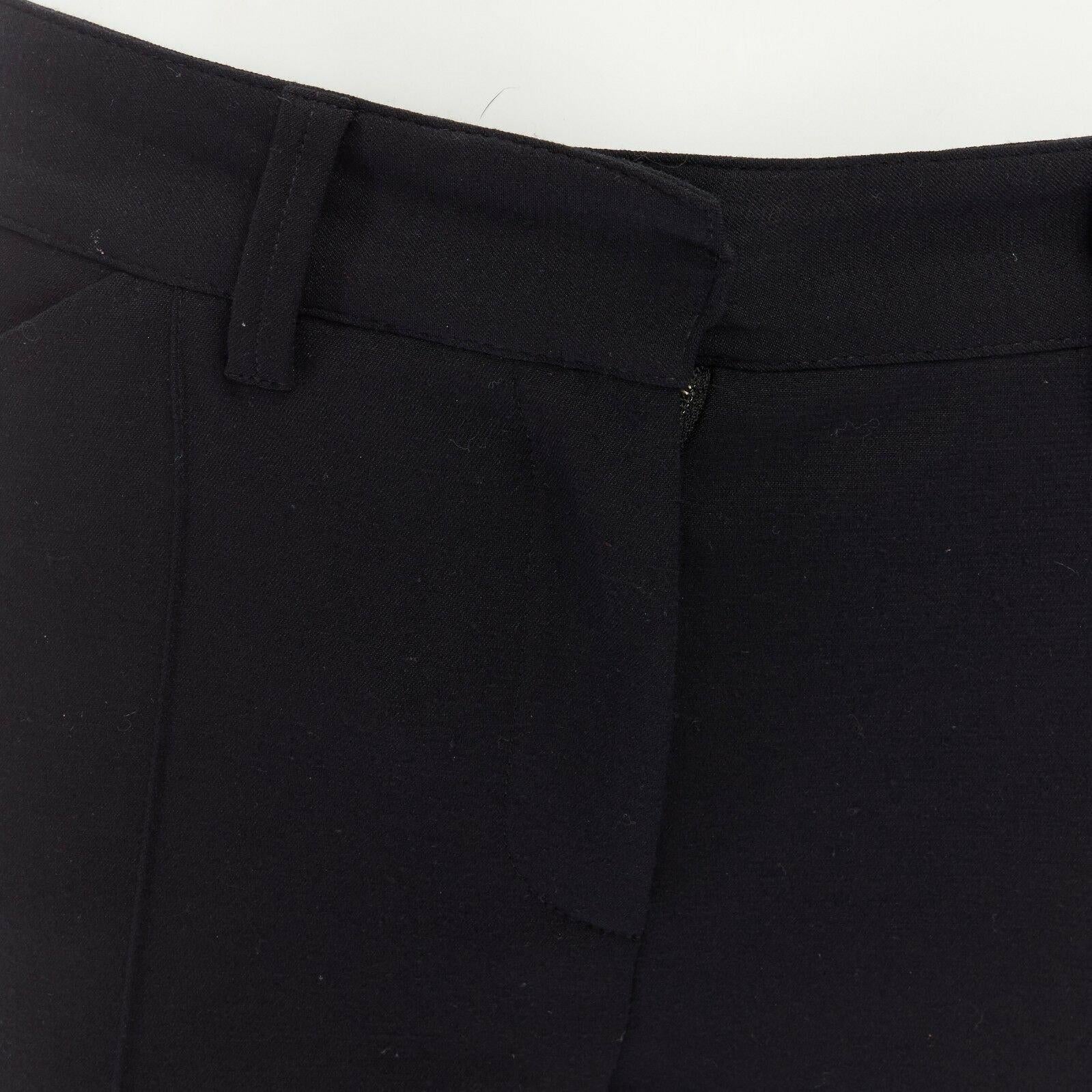 BARBARA BUI polyester blend black pleat front dual pocket skinny pants FR38 XS 3