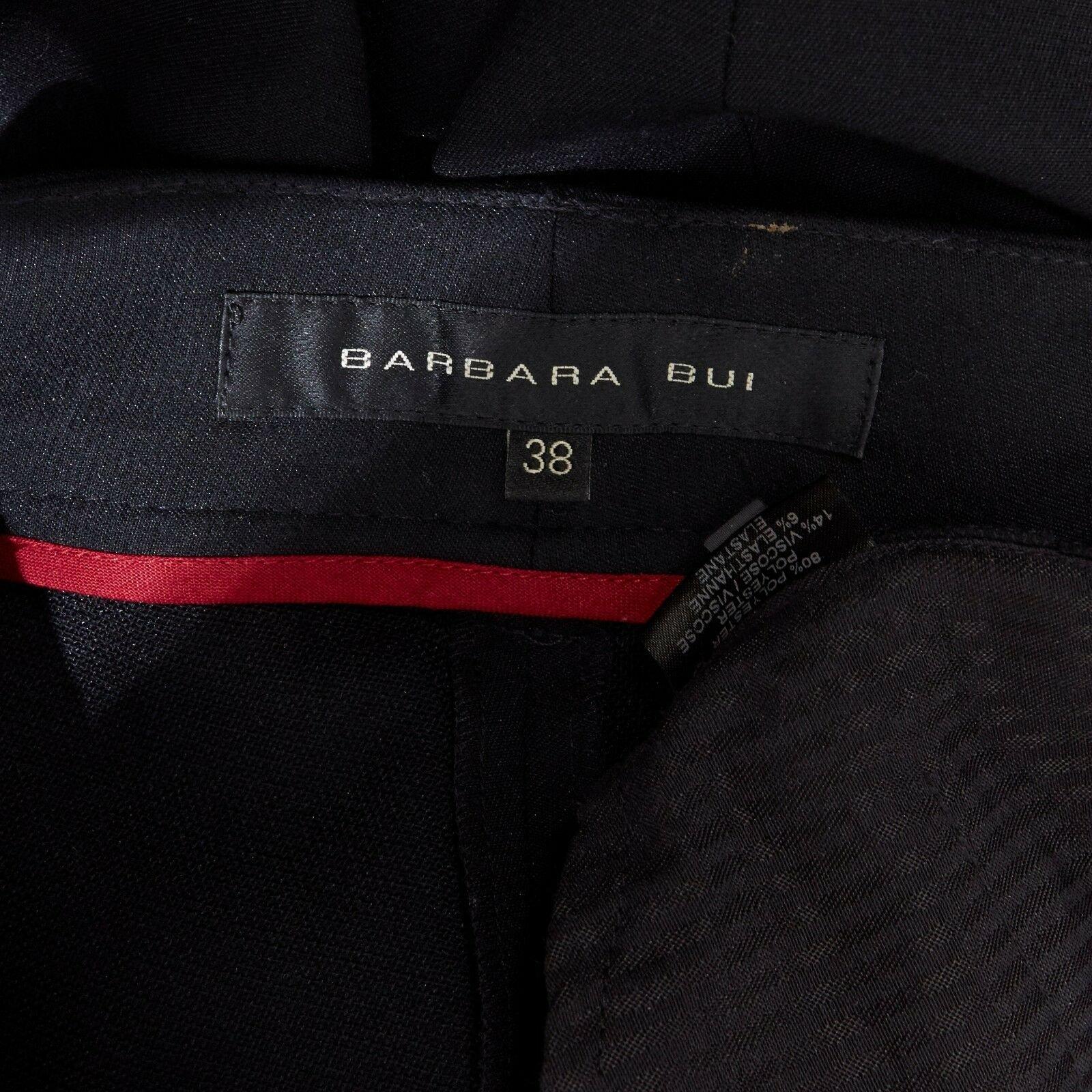 BARBARA BUI polyester blend black pleat front dual pocket skinny pants FR38 XS 4