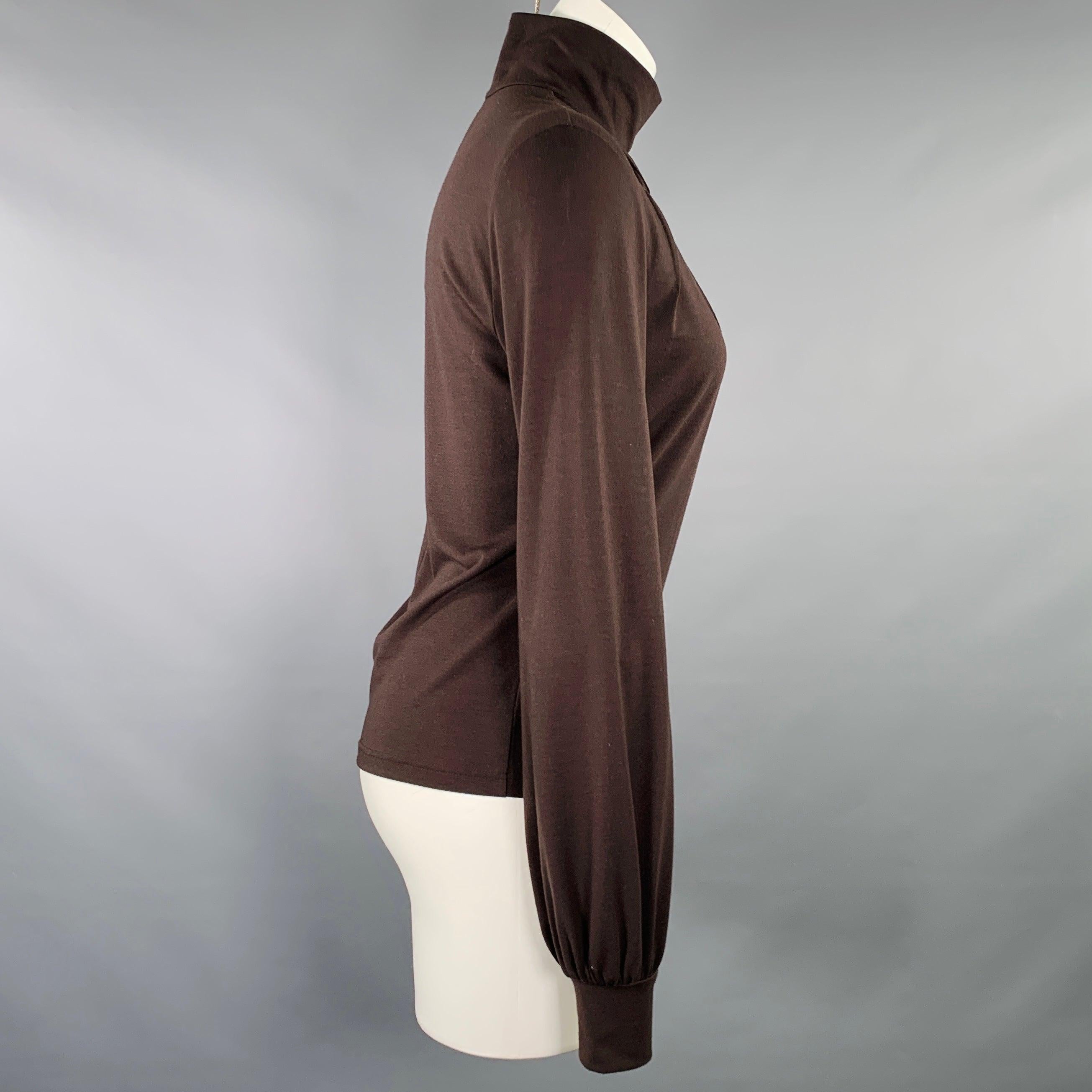BARBARA BUI Größe M Braun Polyestermischung Plissee-Rollkragenpullover (Schwarz) im Angebot