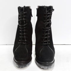 Barbara Bui Suede Platform Lace Up Boots