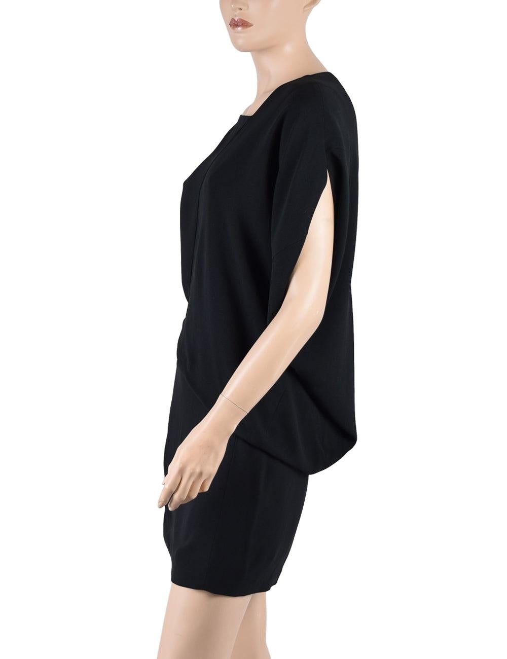 Women's Barbara Bui US 4 Black Asymmetric Collar Dress with Tube Bottom For Sale