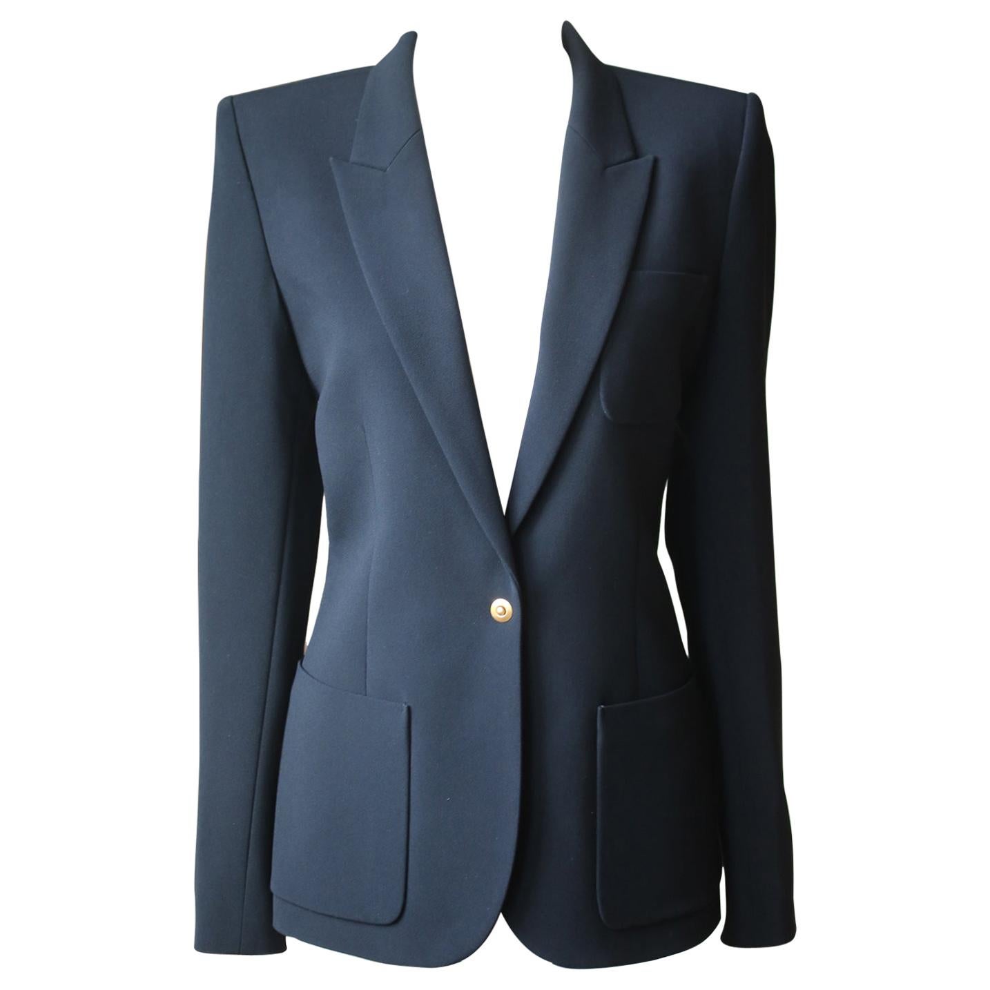 Barbara But Single-Breasted Crepe Blazer For Sale at 1stDibs
