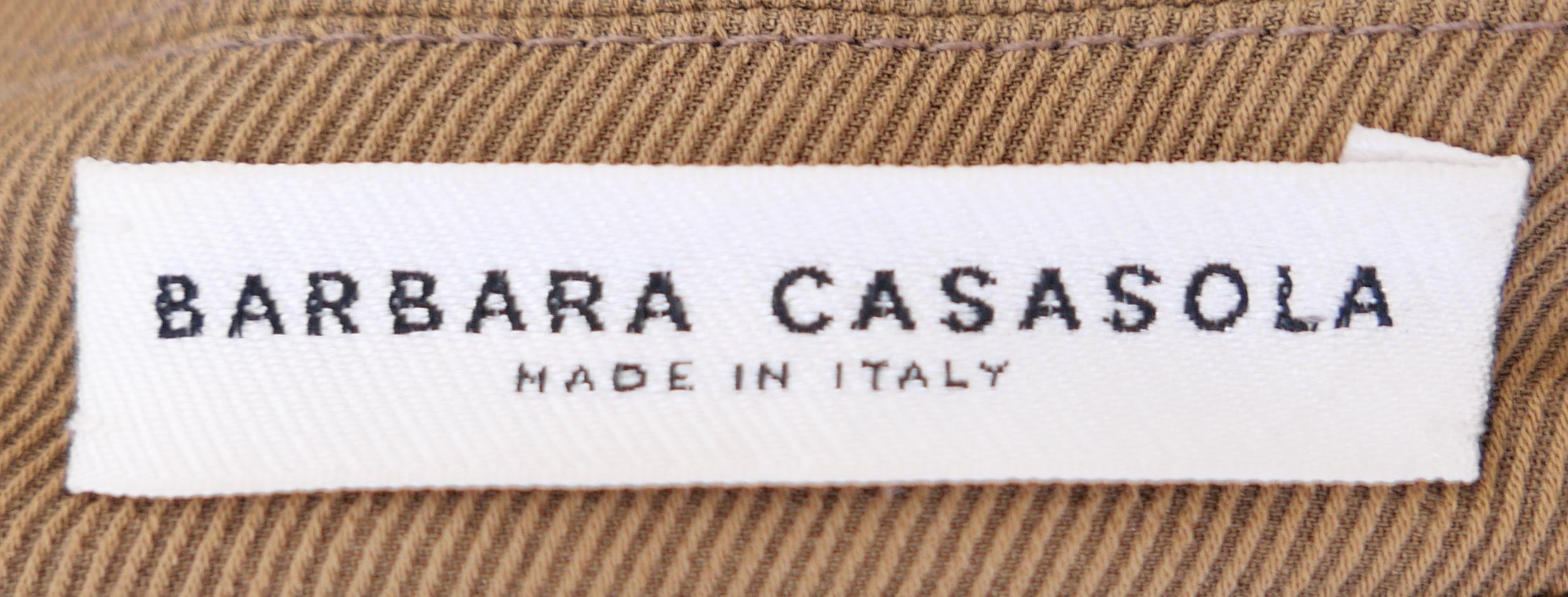 Barbara Casasola Khaki Silk Mix Twill Safari Jacket For Sale 1