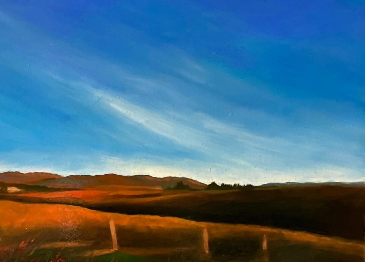 Herbst in der Toskana  Italienischer Künstler Florenz Realismus  Italienische Landschaft Öl Gerahmt im Angebot 1