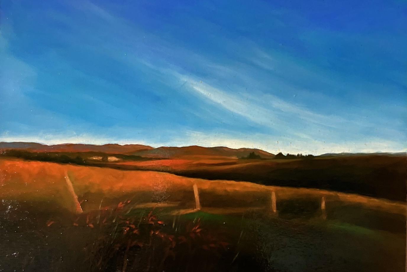 Barbara Castrucci Landscape Painting – Herbst in der Toskana  Italienischer Künstler Florenz Realismus  Italienische Landschaft Öl Gerahmt
