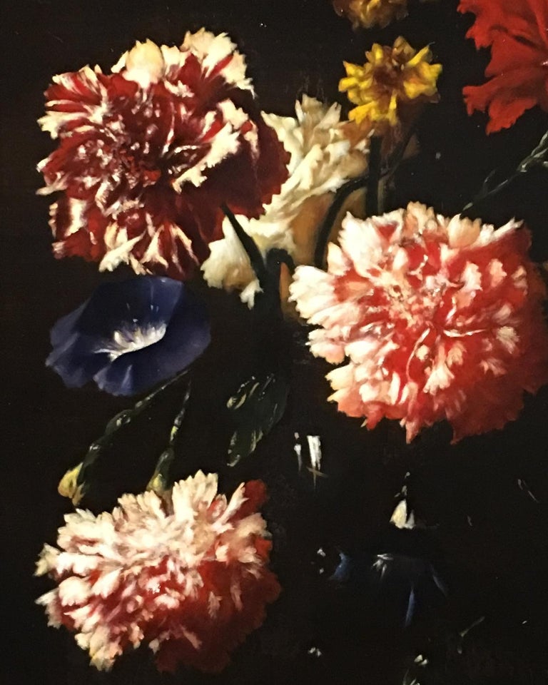 Barbara Castrucci Carnations, Stilllife, Italian artist, Florence