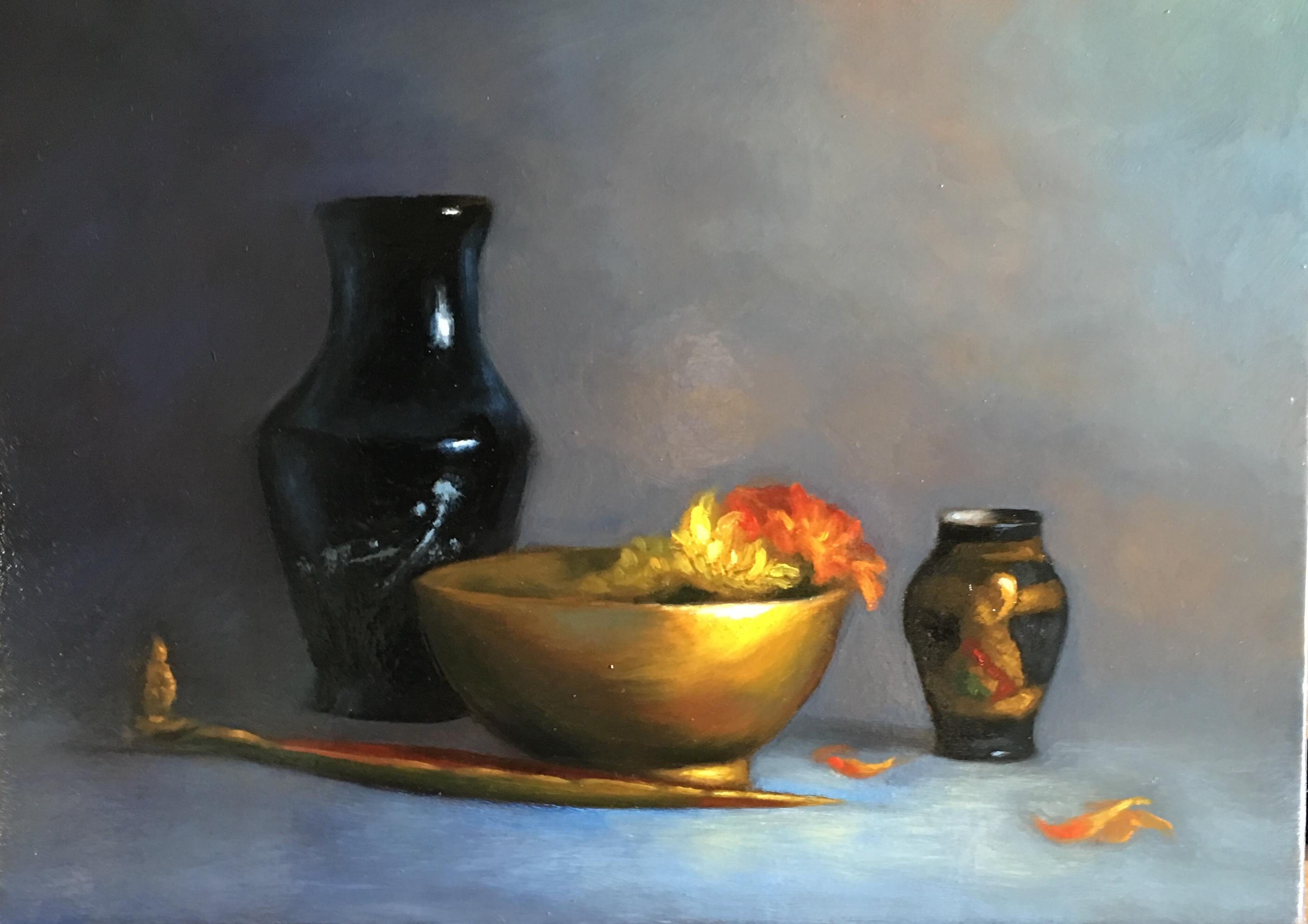 Tavolo italiano , Natura morta, Artista italiano, Firenze, Realismo, Pittura a olio. 4