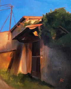 Old Tuscan Farmhouse  Italian artist Florence Realism Landscape Oil on panel