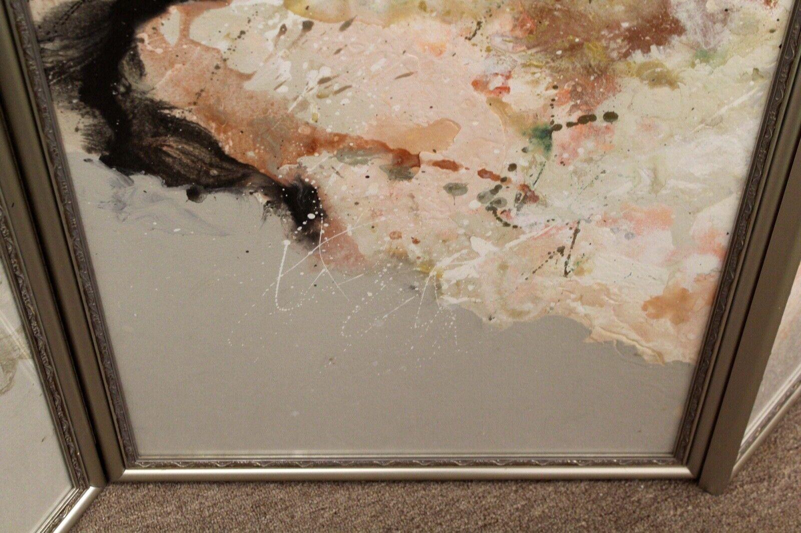 Barbara Coburn, Abstraktes zeitgenössisches Gemälde auf Papiertafel, Raumteiler im Angebot 2